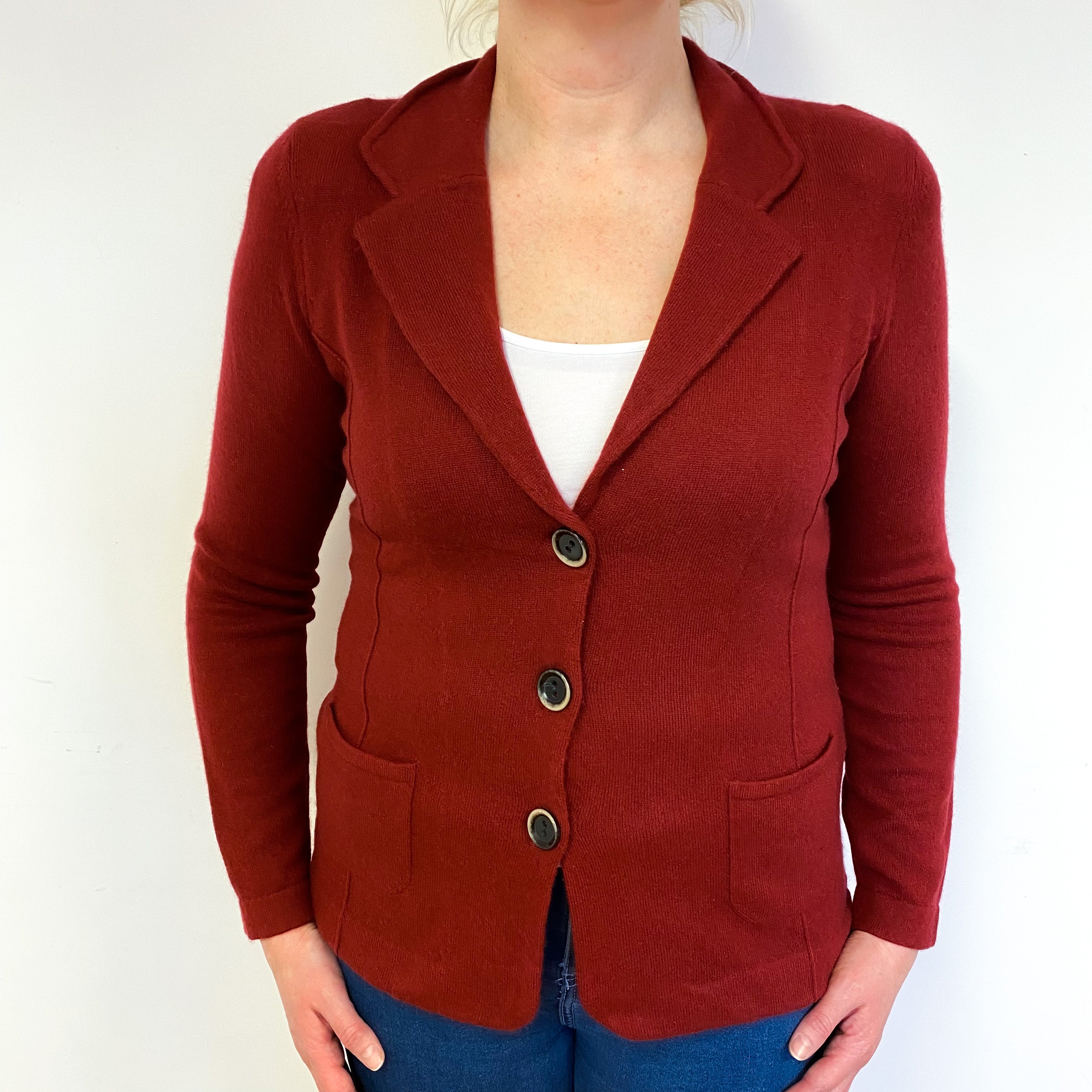 Burgundy Red Cashmere Jacket Large