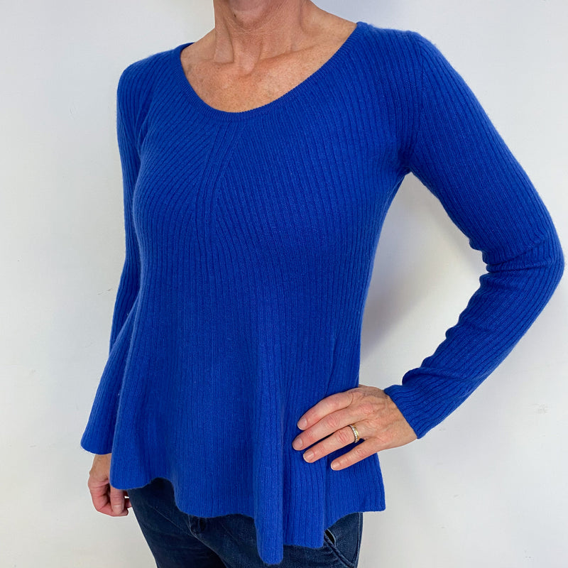 Royal Blue Floaty Cashmere Crew Neck Jumper