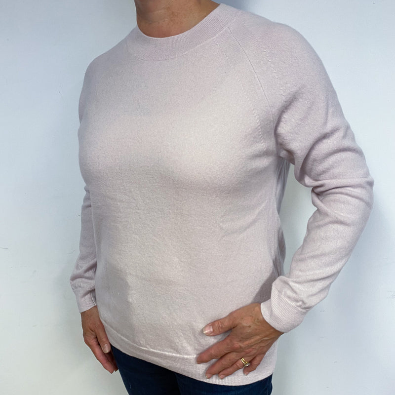 Ice Pink Cashmere Crew Neck Jumper