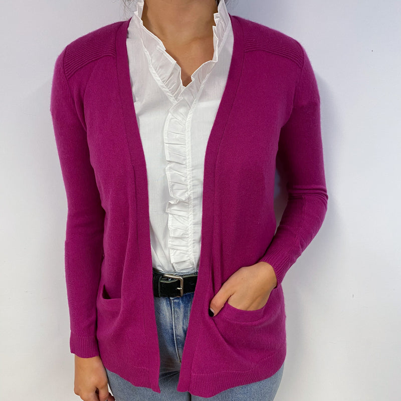 Magenta Pink Cashmere Cardigan Small