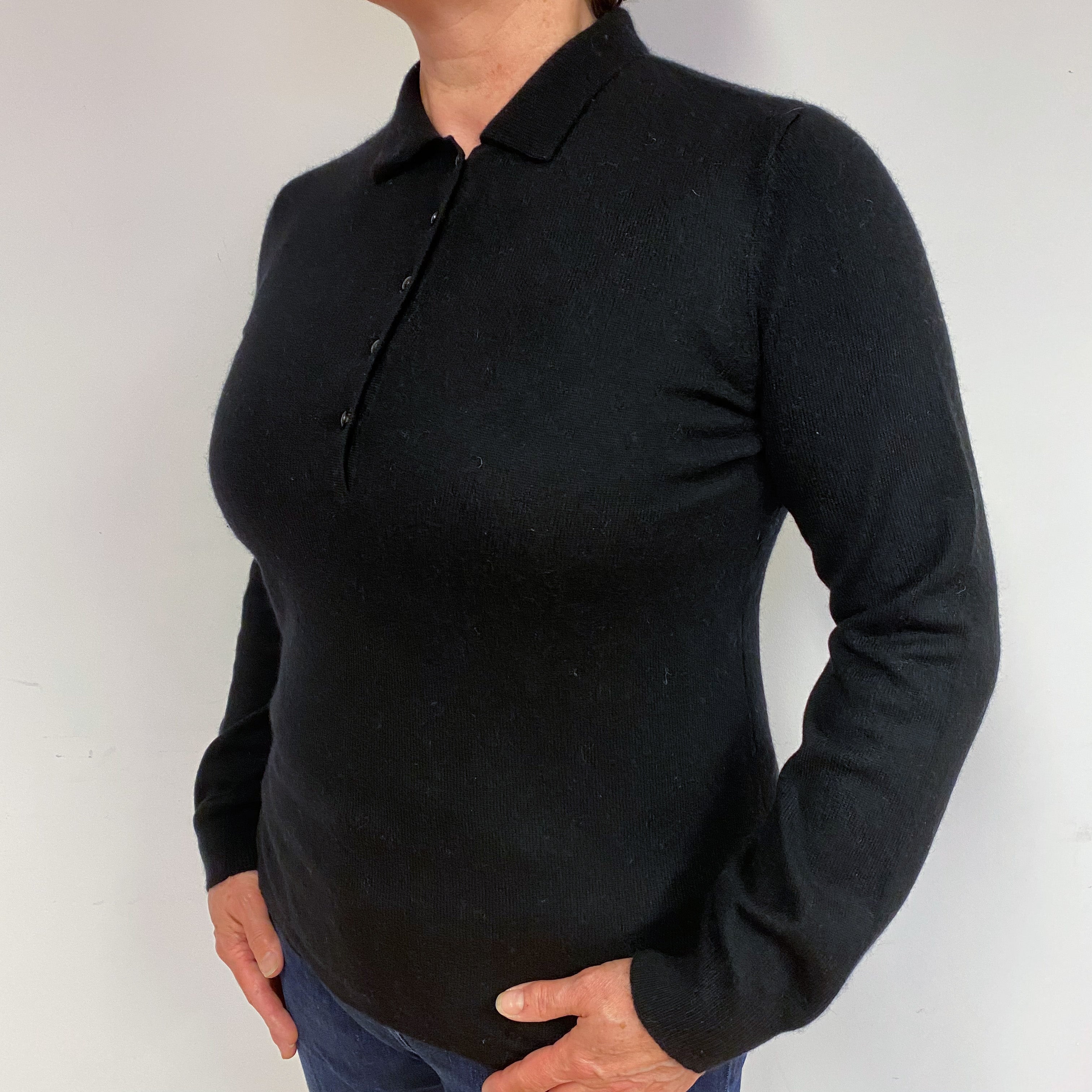 Ralph Lauren Cashmere 1/4 Buttoned Jumper Large