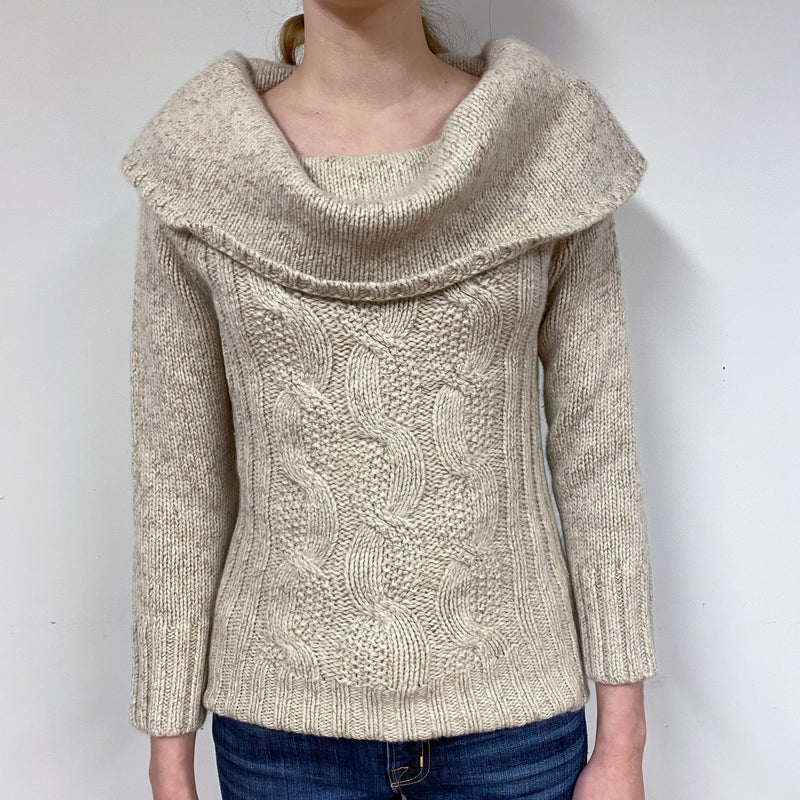 Off shoulder cashmere jumper top