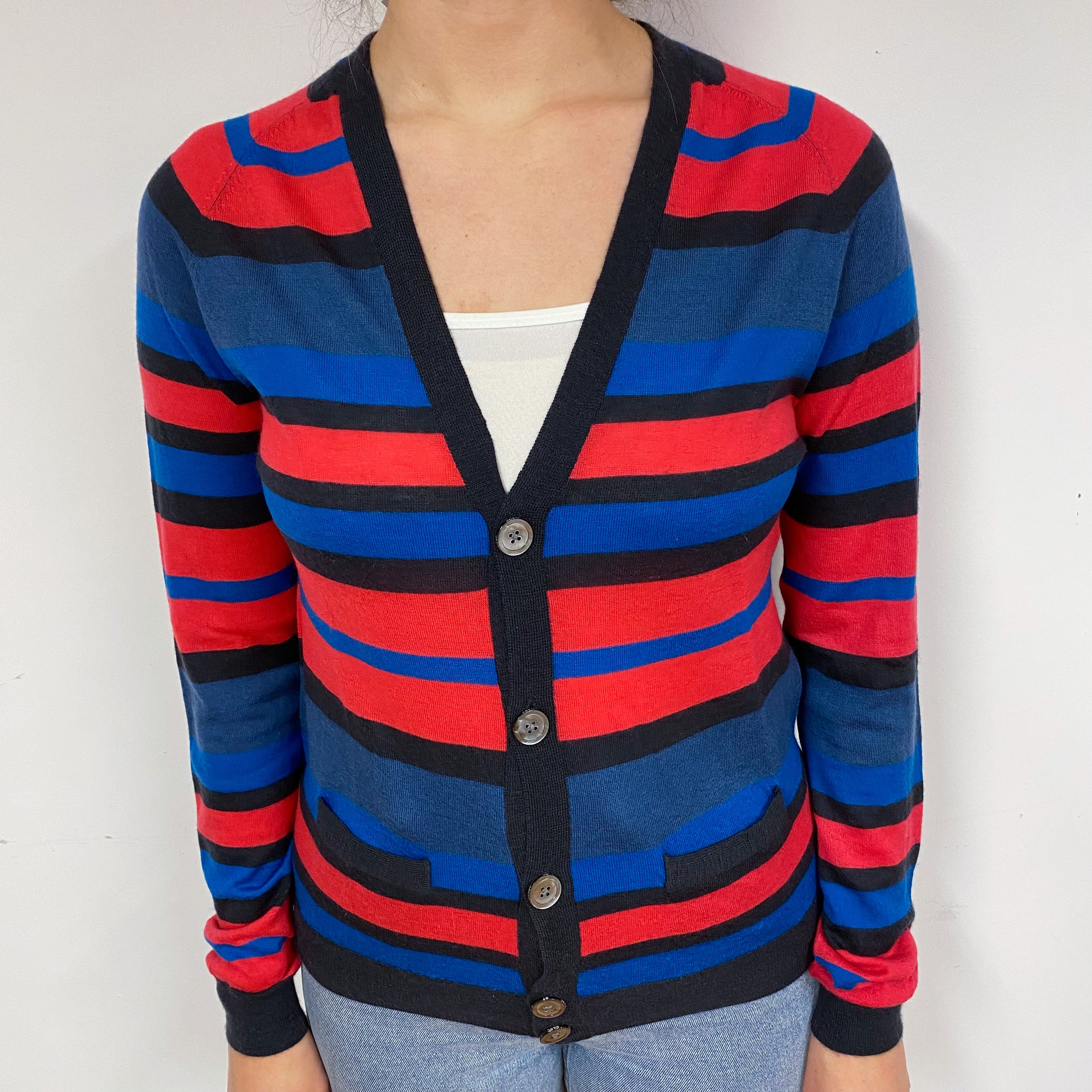 Marc Jacob’s Lightweight Striped Cashmere Cardigan Small