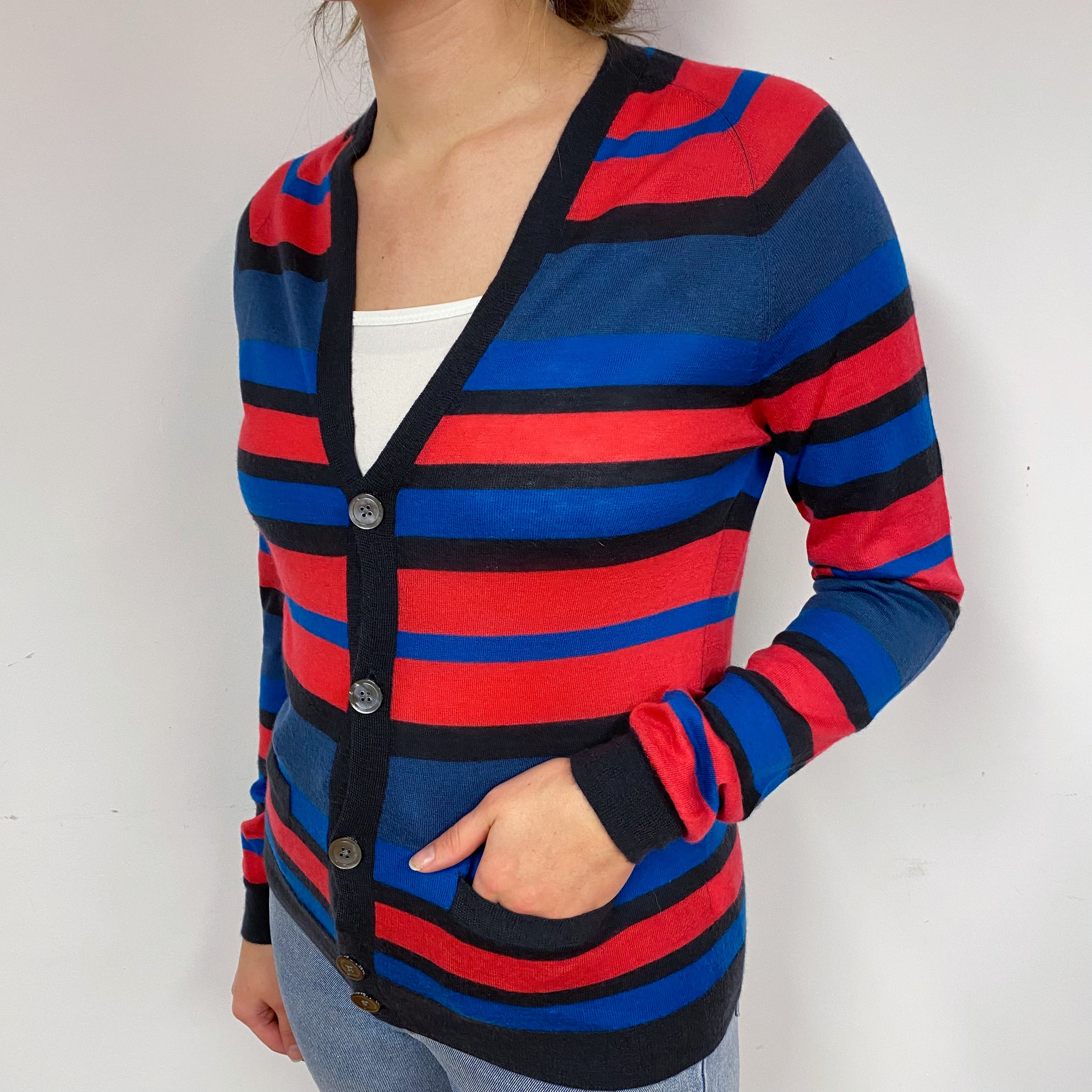 Marc Jacob’s Lightweight Striped Cashmere Cardigan Small
