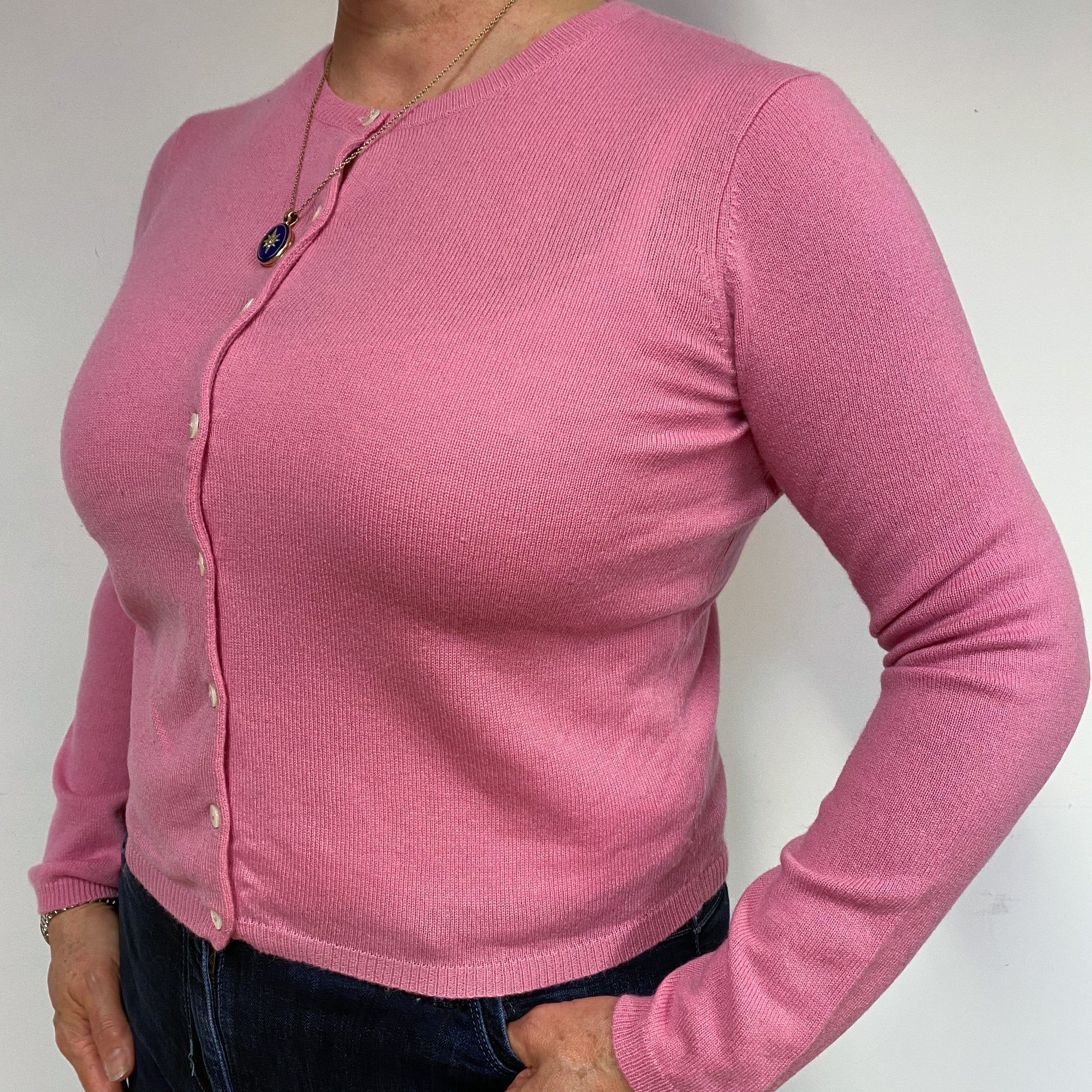 Sugar Mouse Pink Cashmere Cardigan Large