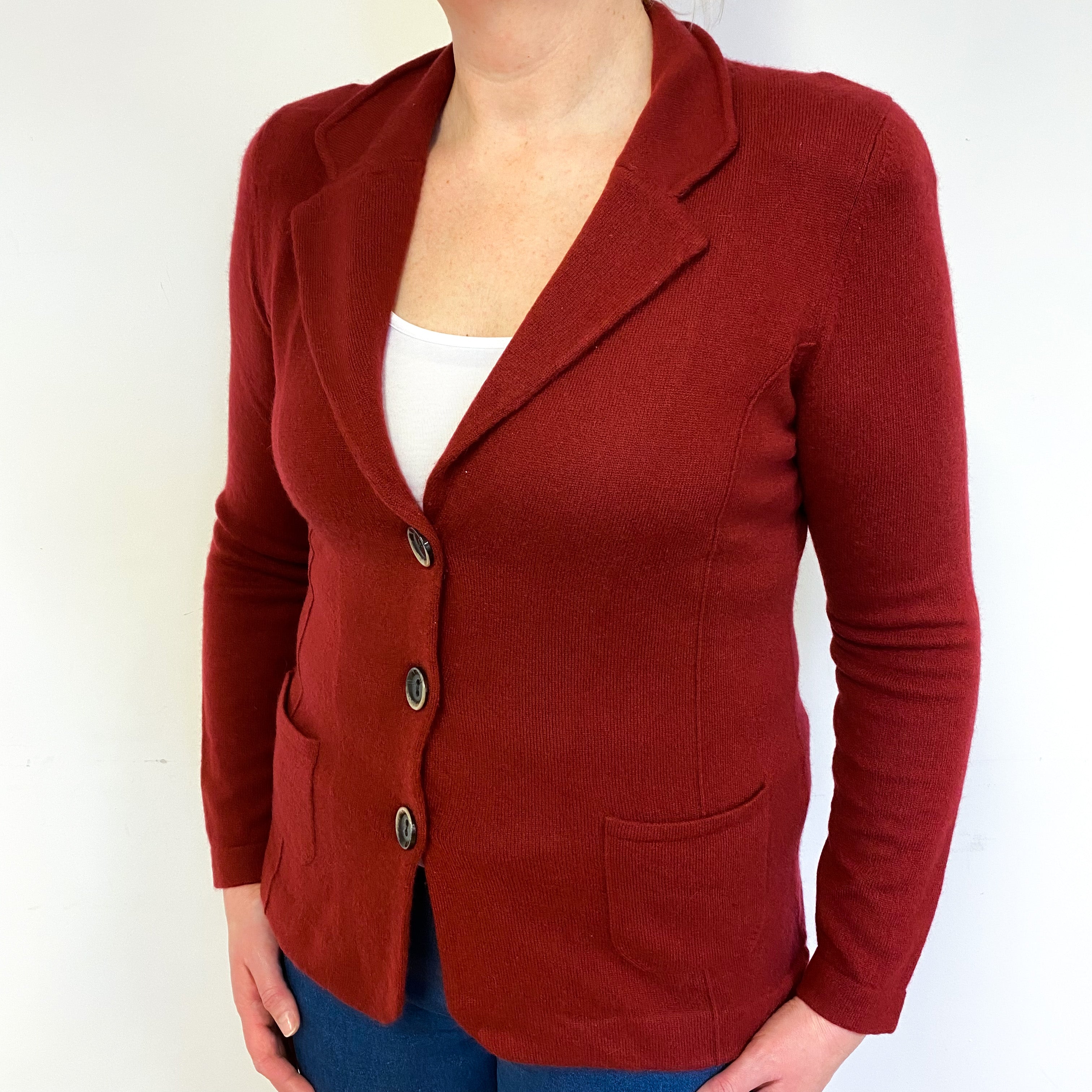 Burgundy Red Cashmere Jacket Large