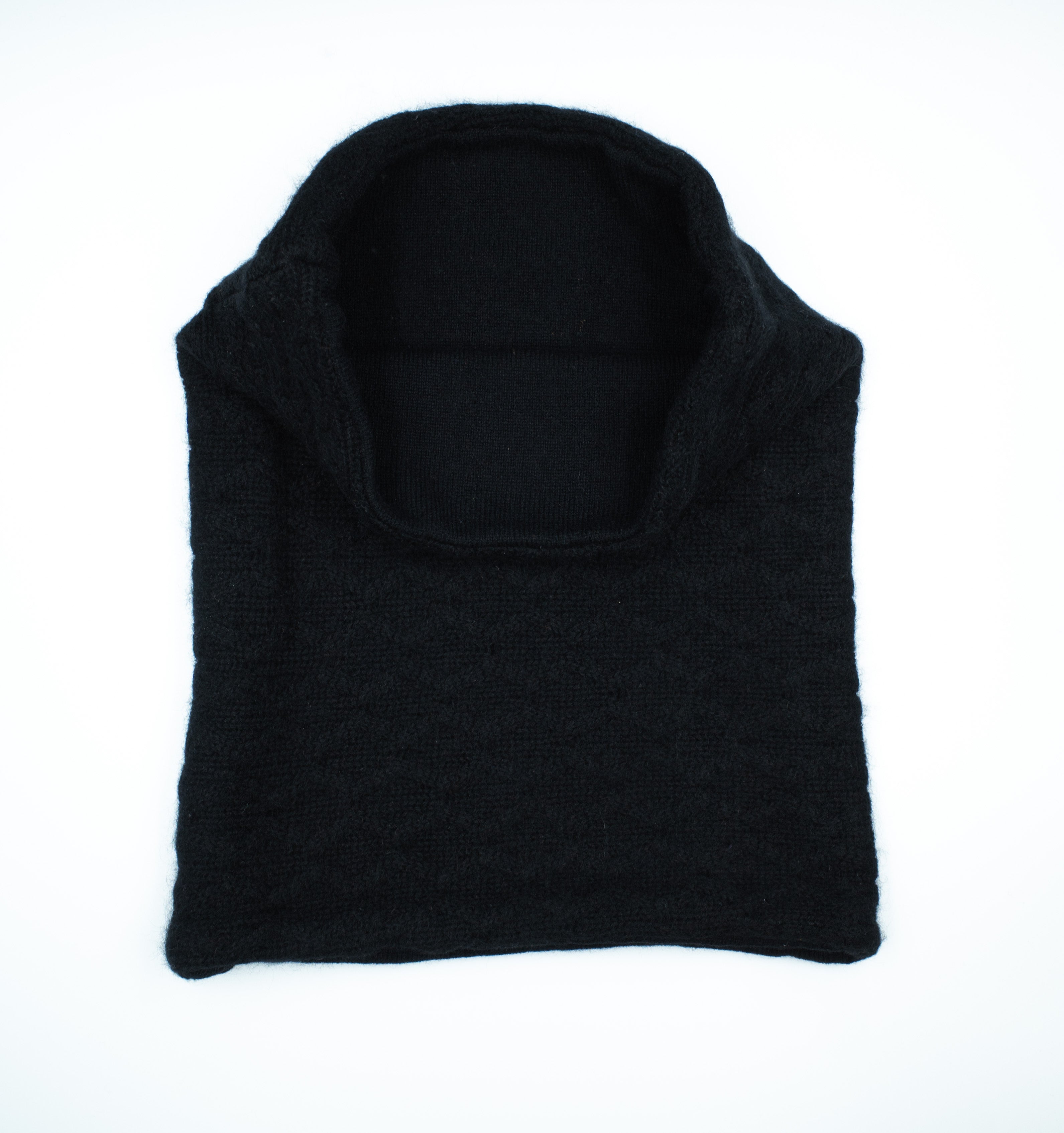 Black Cable Luxury Double Layered Snood