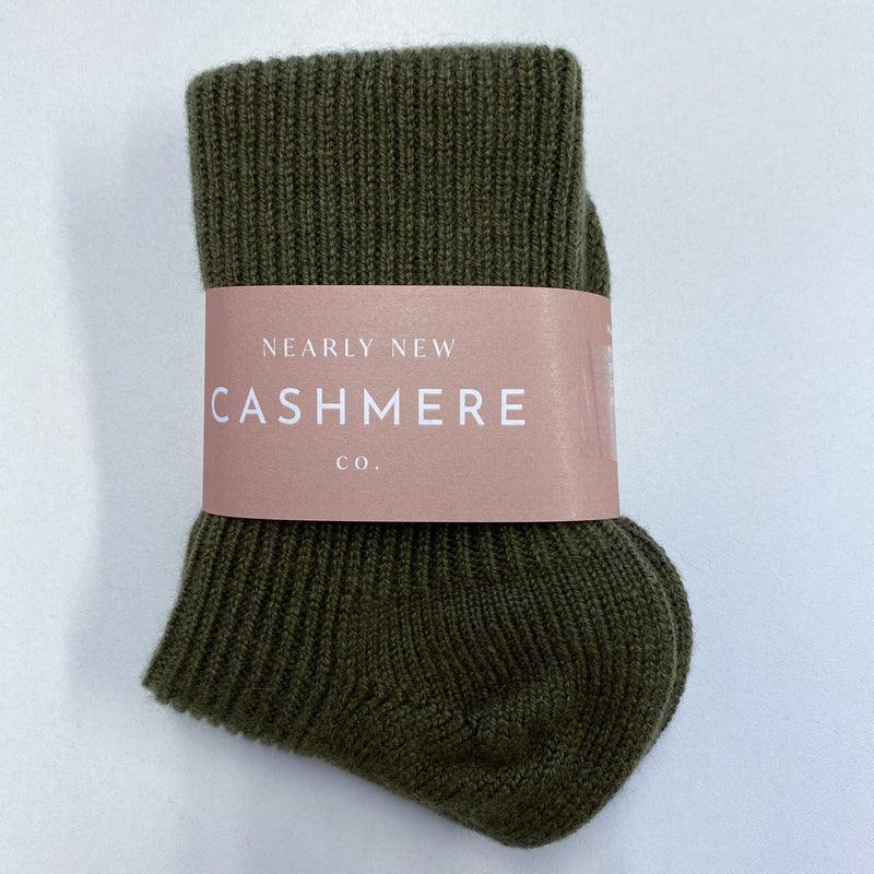 Khaki Ladies Cashmere Bed Socks
