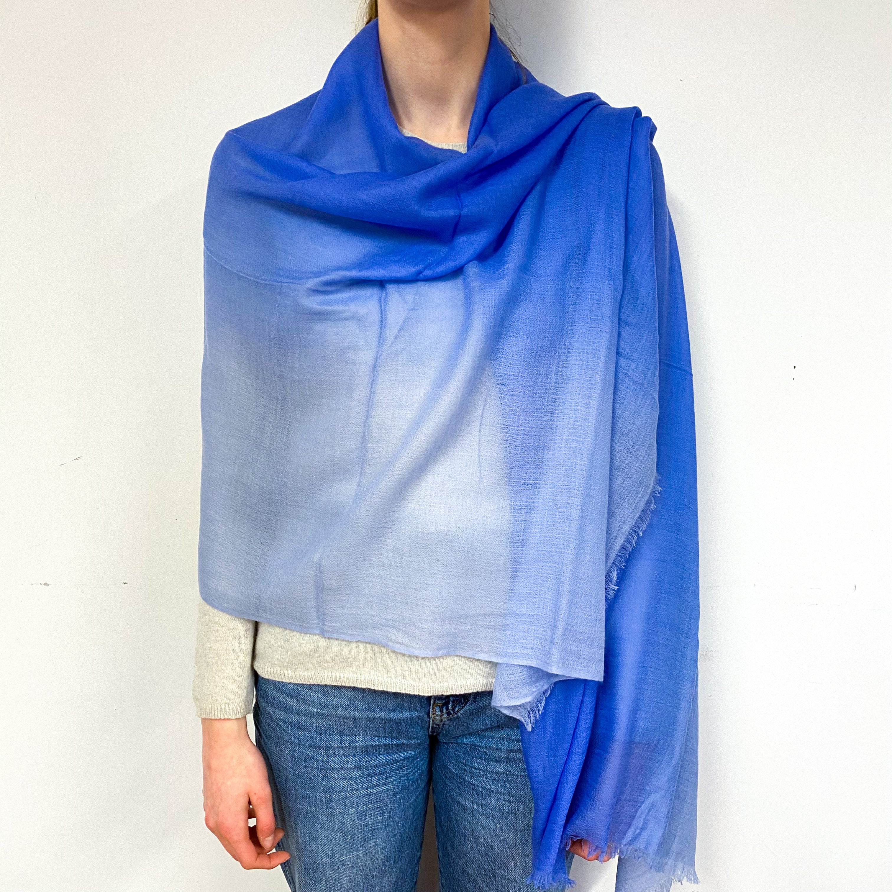 Superfine Ombré Cornflower Blue Wrap