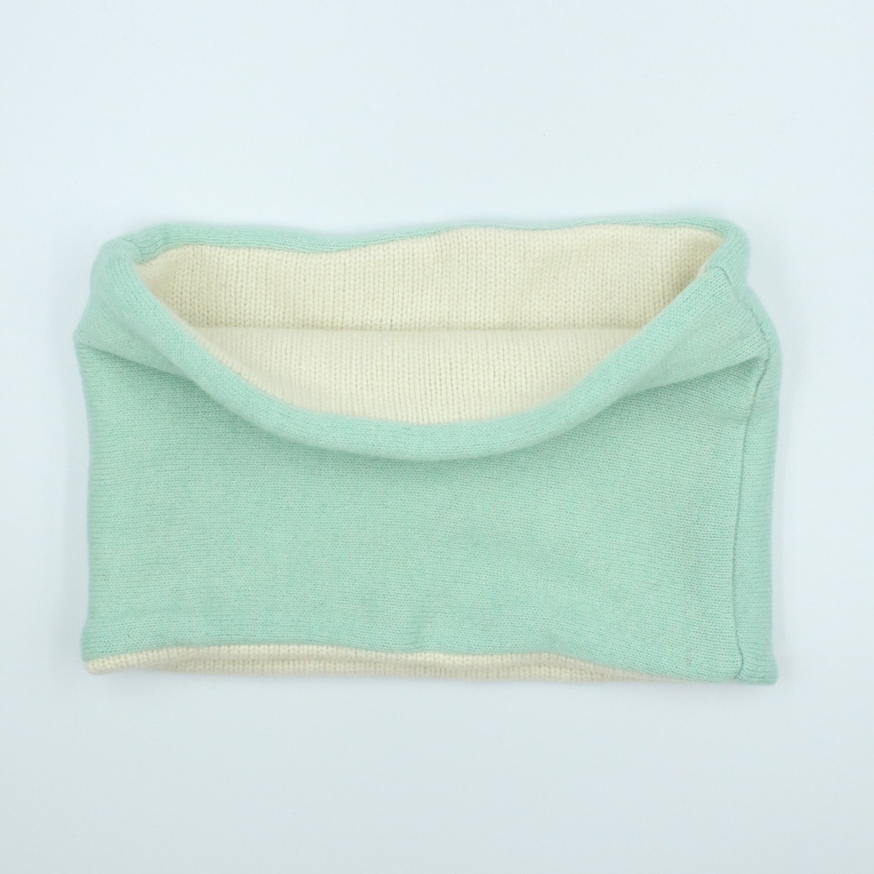 Peppermint and Winter White Neck Warmer