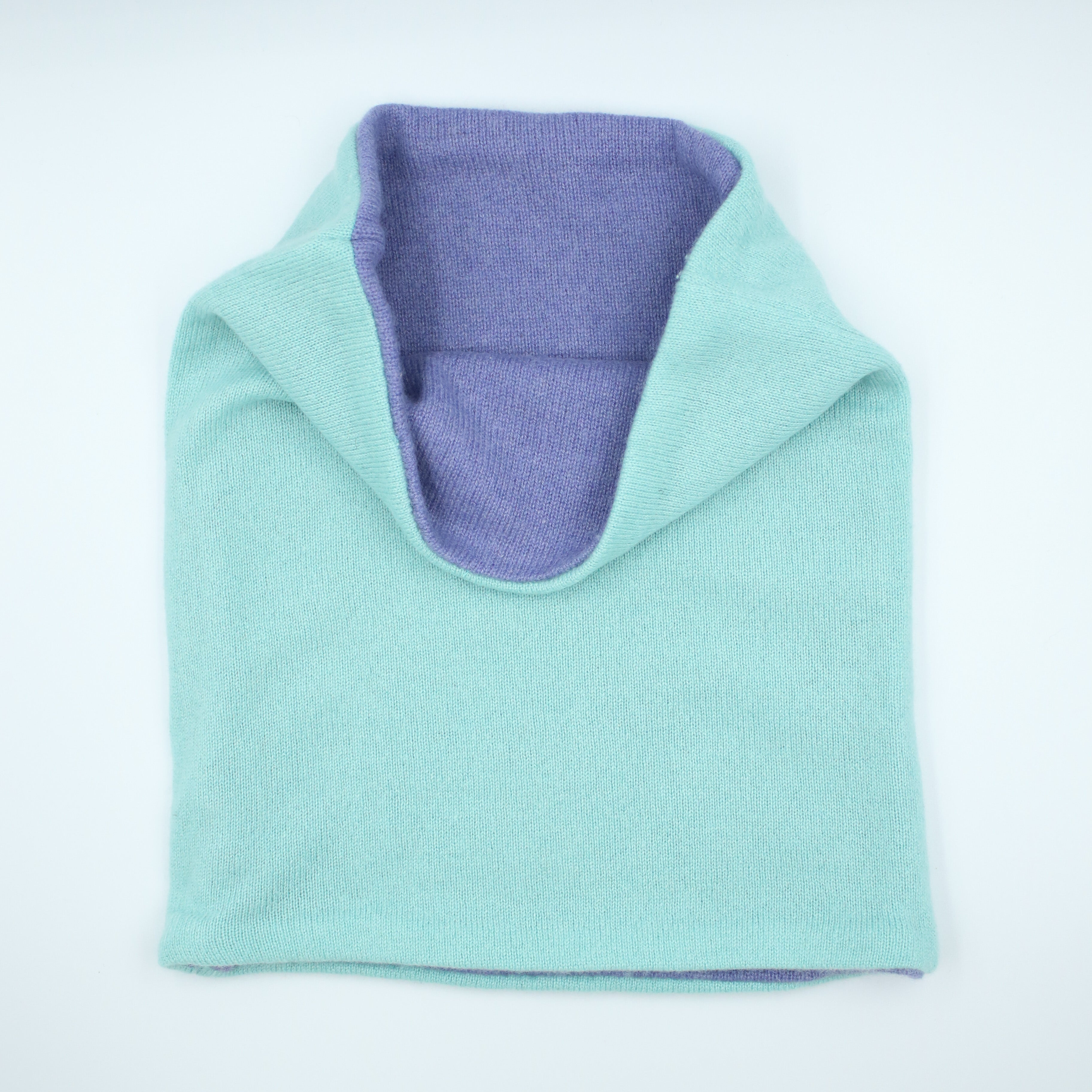 Hyacinth and Peppermint Luxury Double Layered Snood