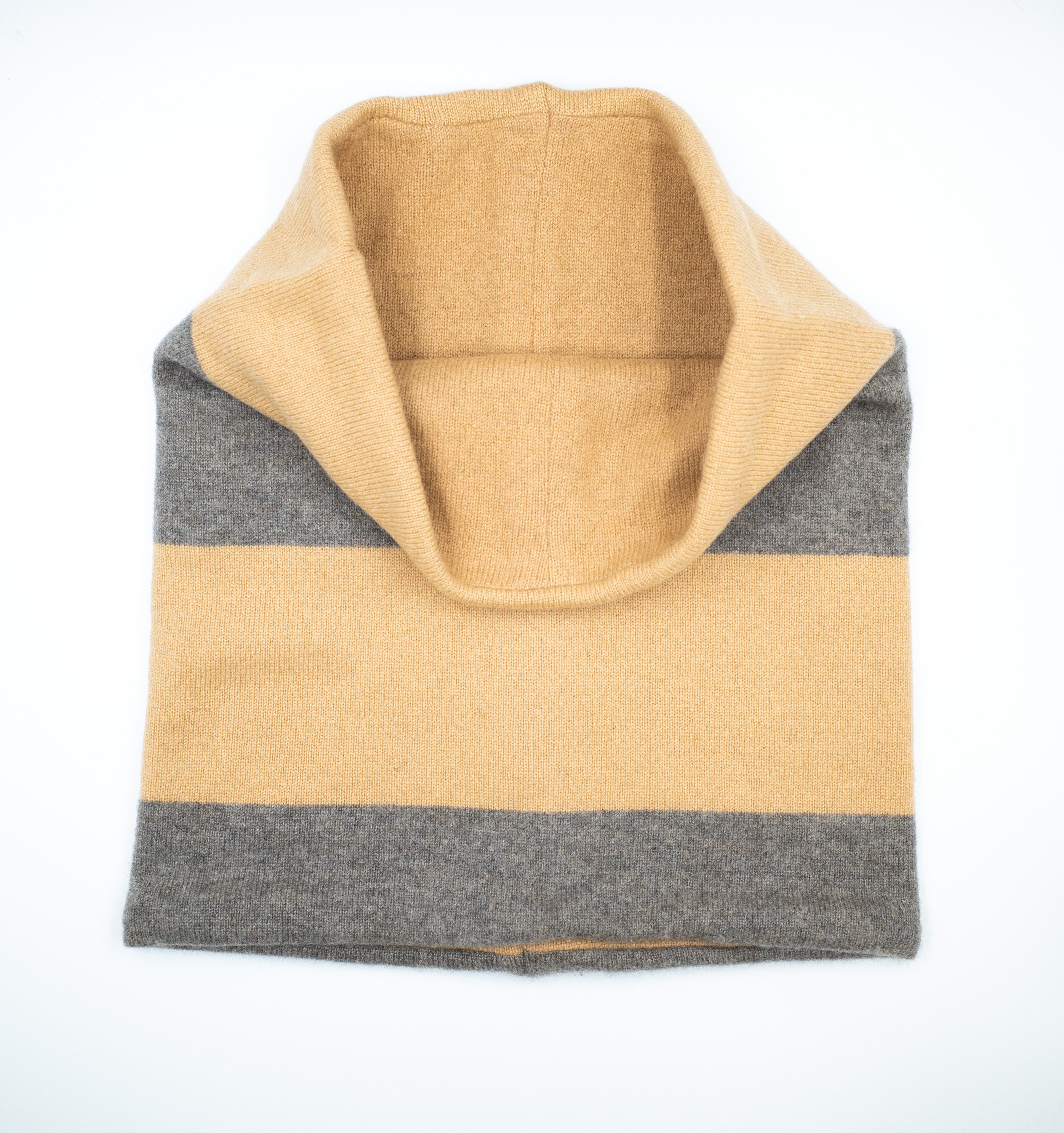 Camel Striped Luxury Double Layered Snood