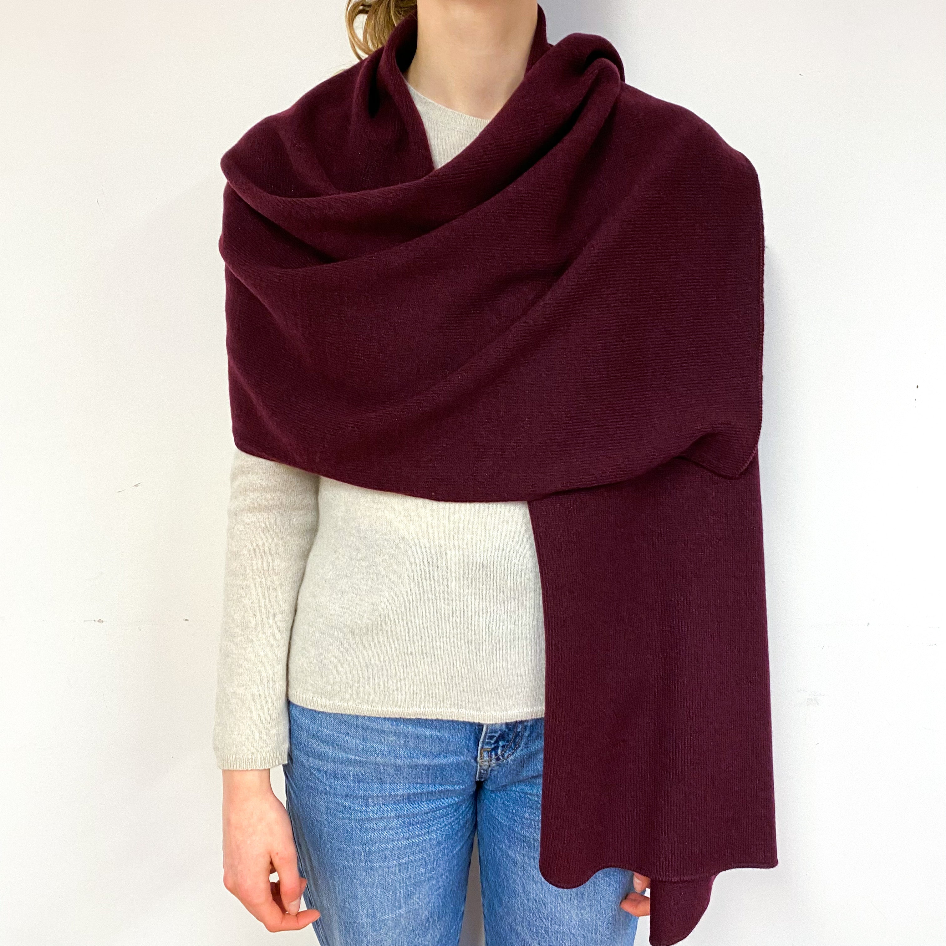 Brand New Scottish Sparkly Aubergine Wrap