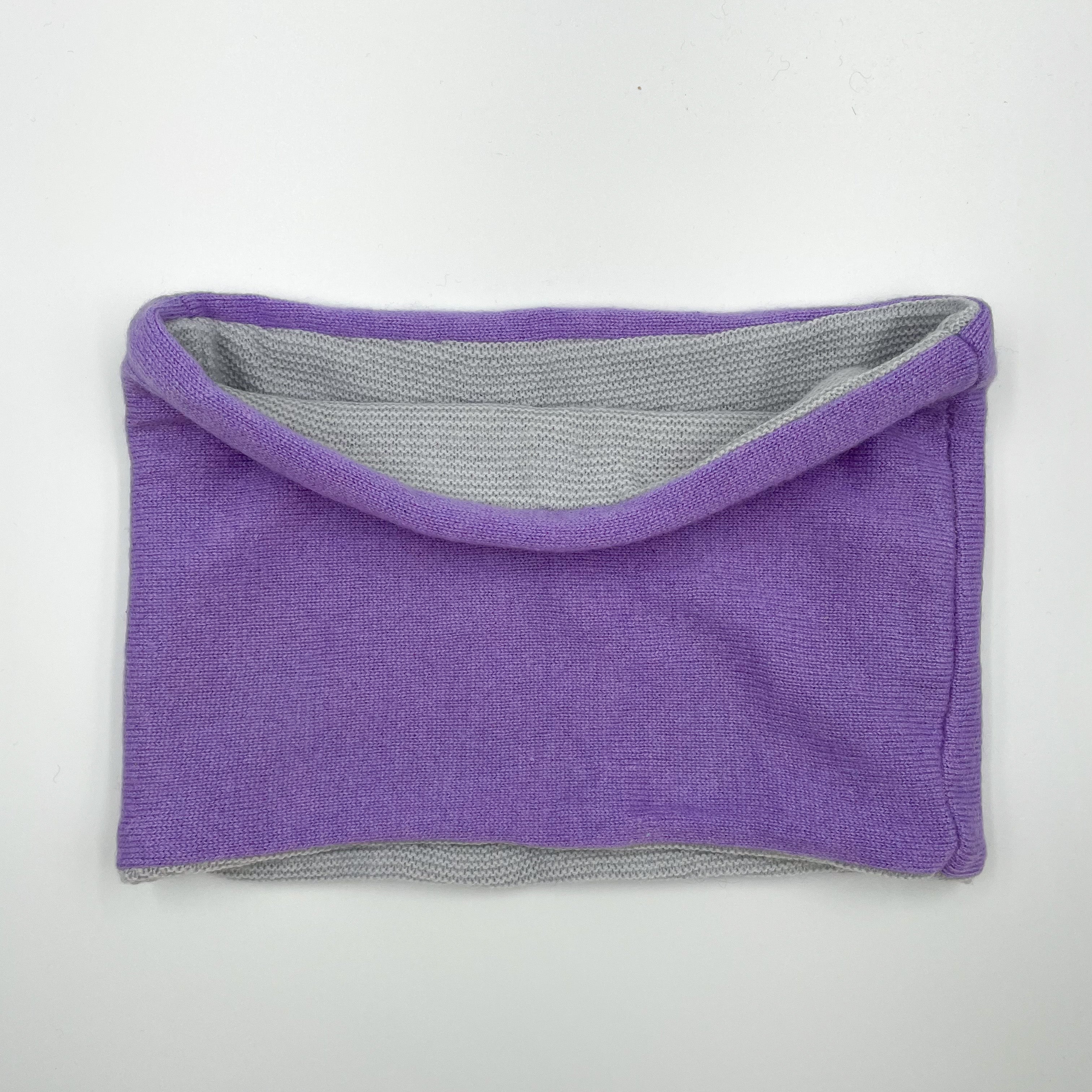 Pale Grey and Lavender Neck Warmer
