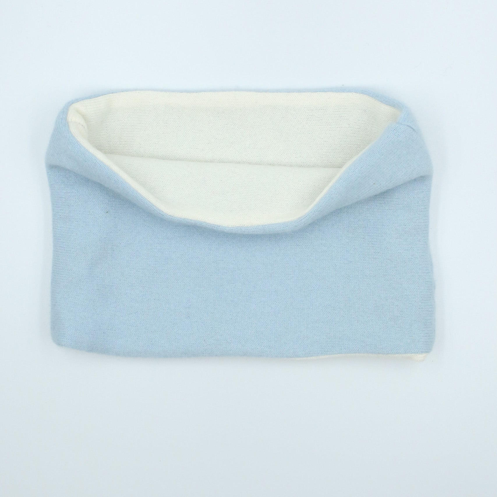 Powder Blue and Winter White Neck Warmer