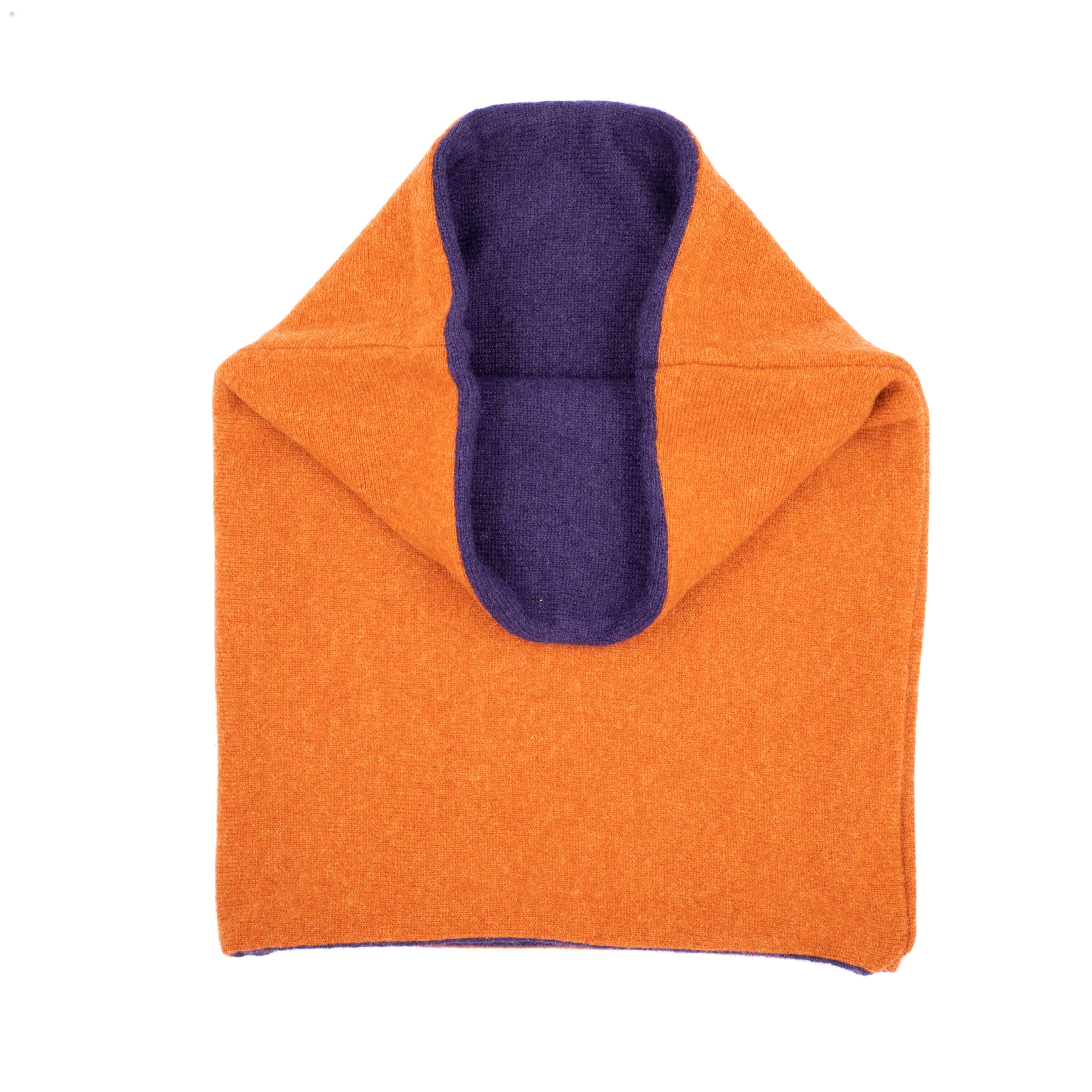 Men’s Pumpkin Orange and Purple Luxury Double Layered Snood