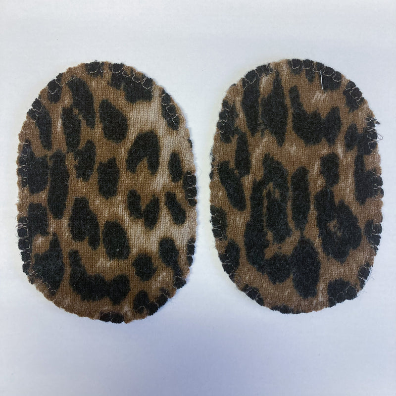 Brown Animal Print Elbow Patches