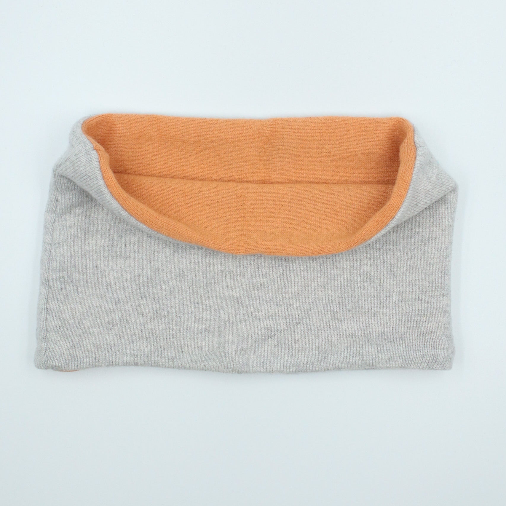 Pale Grey and Melon Neck Warmer