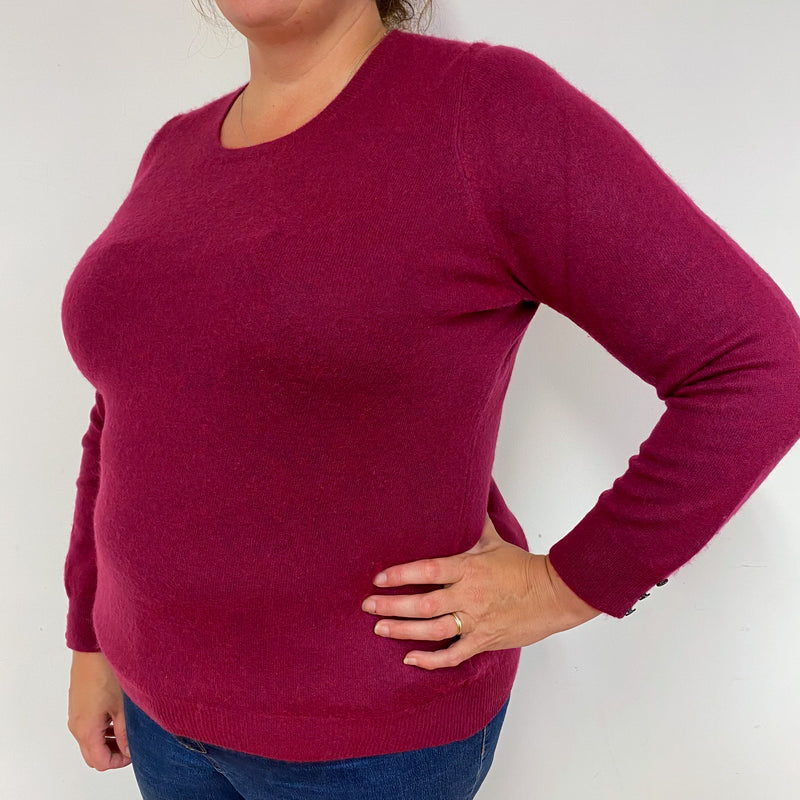 Wine Red Crew Neck Jumper Extra  Large