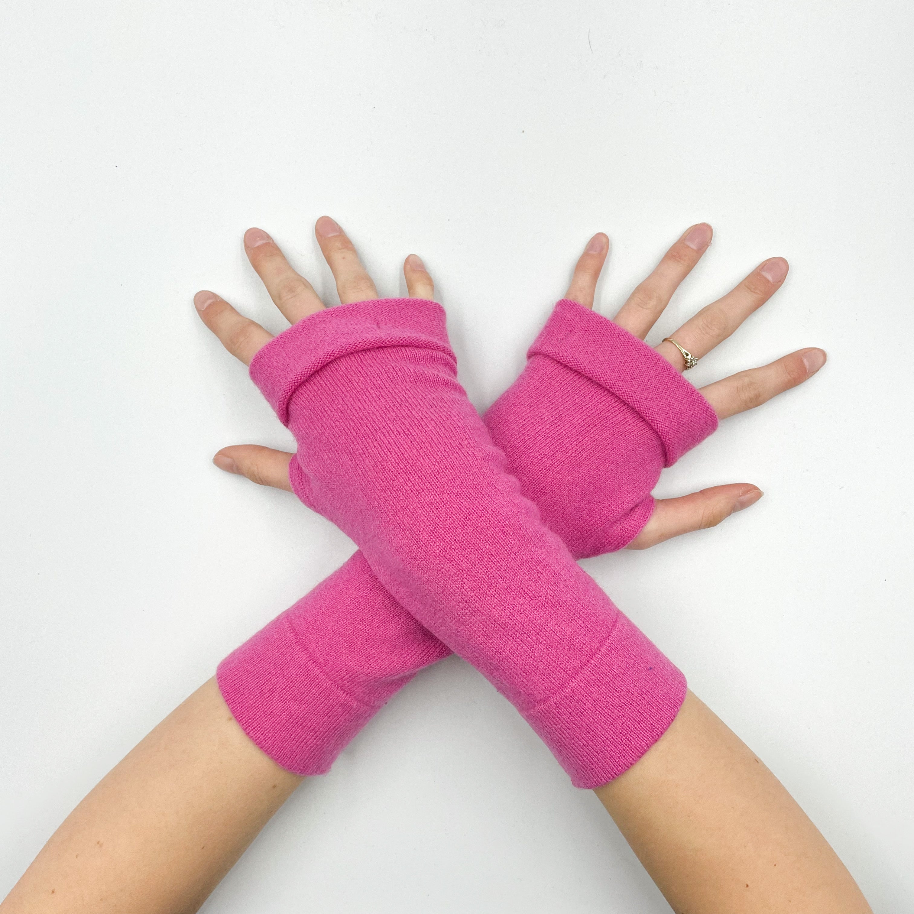 Hot Pink Fingerless Gloves