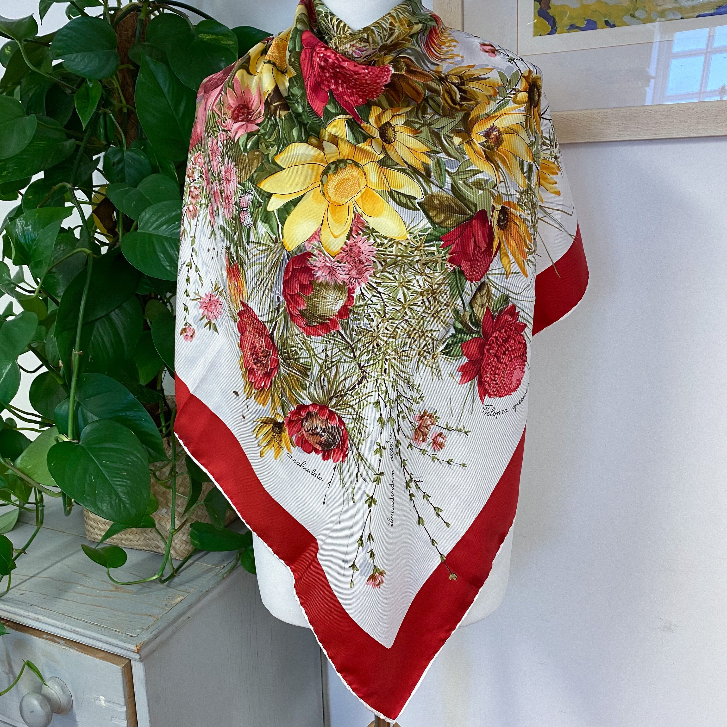 Mantero Floral Vintage Silk Scarf