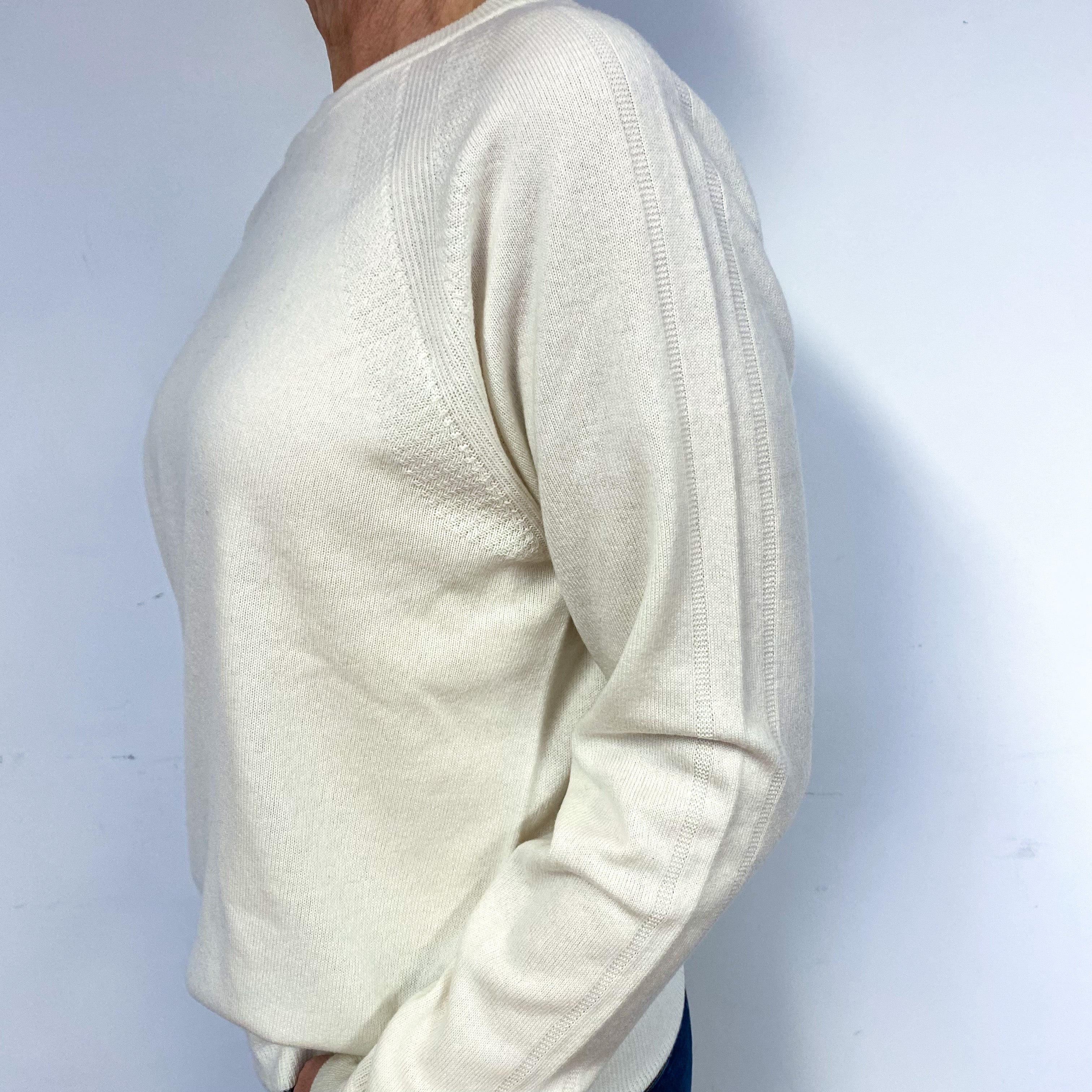 Brand New Scottish Cream Cashmere Crew Neck Jumper Medium