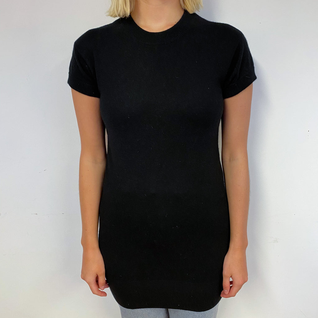 Black Cashmere Short Sleeved Tunic Small