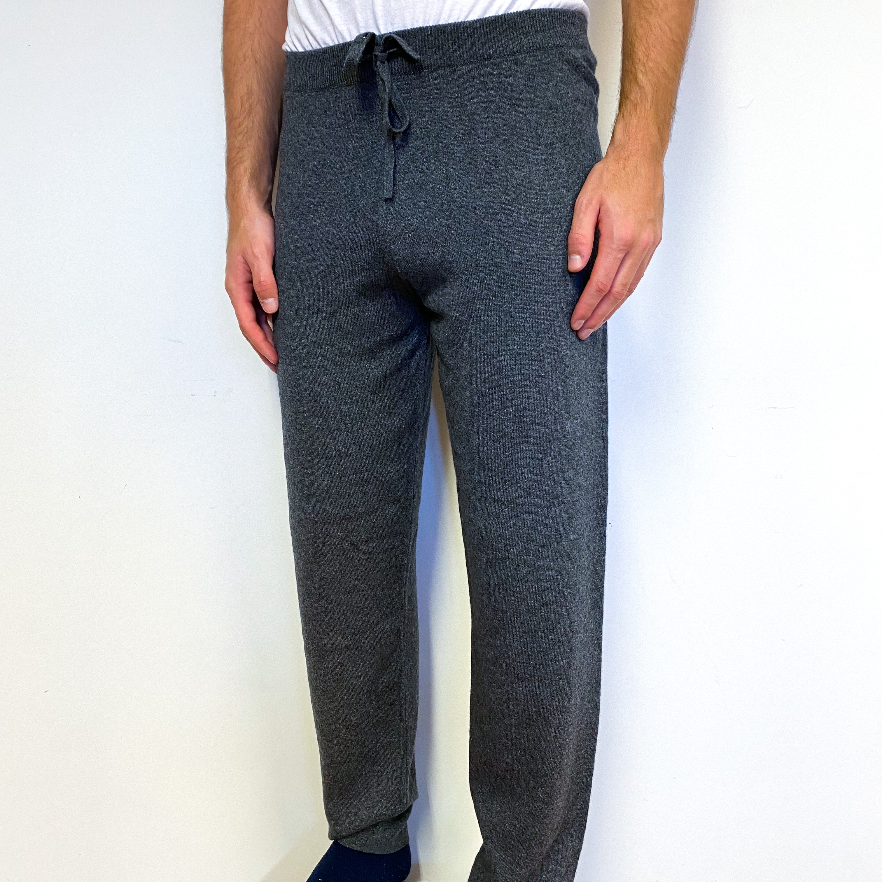 Men’s Luxury Brand New Scottish Slate Grey Lounge Pants Small