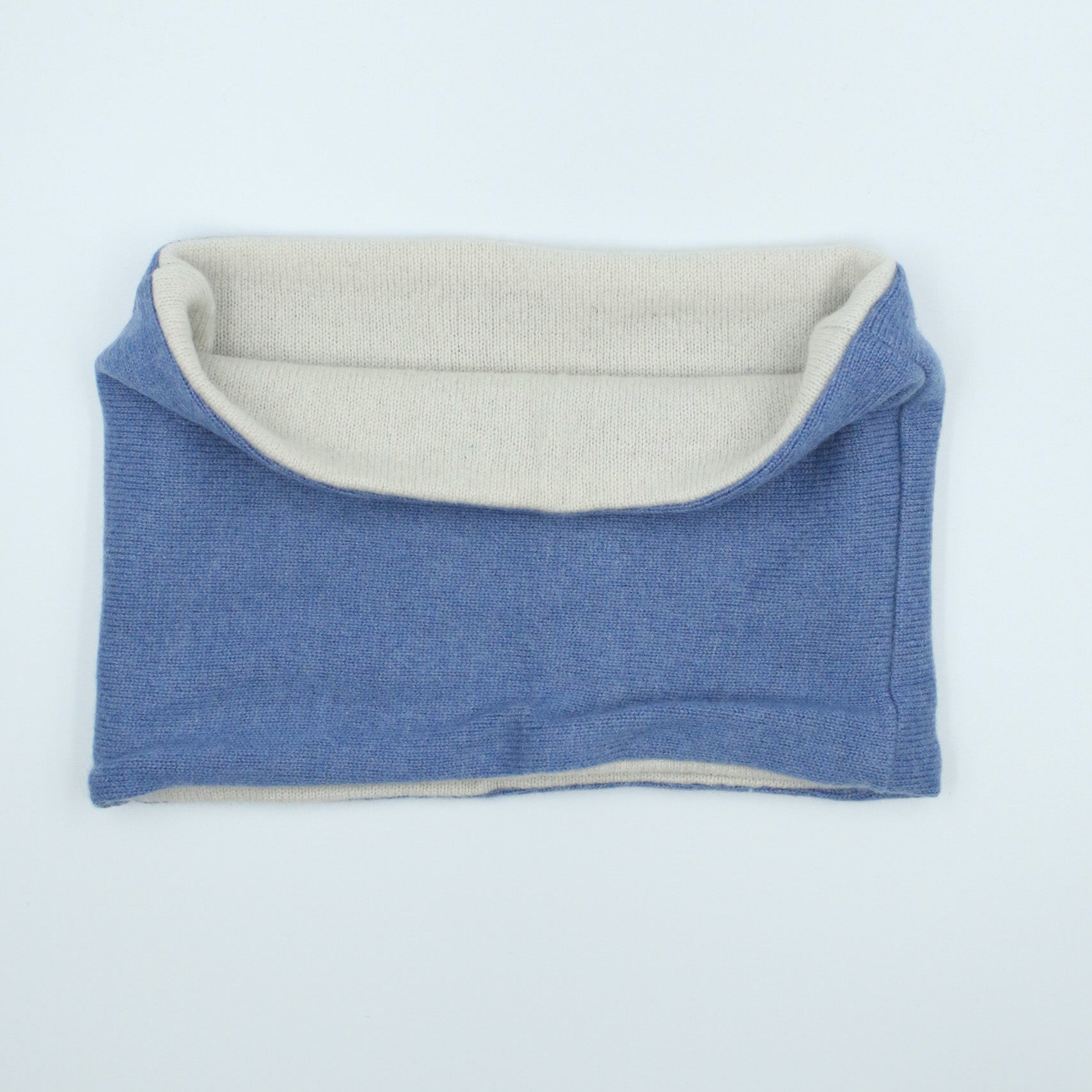 Denim and Pale Taupe Neck Warmer