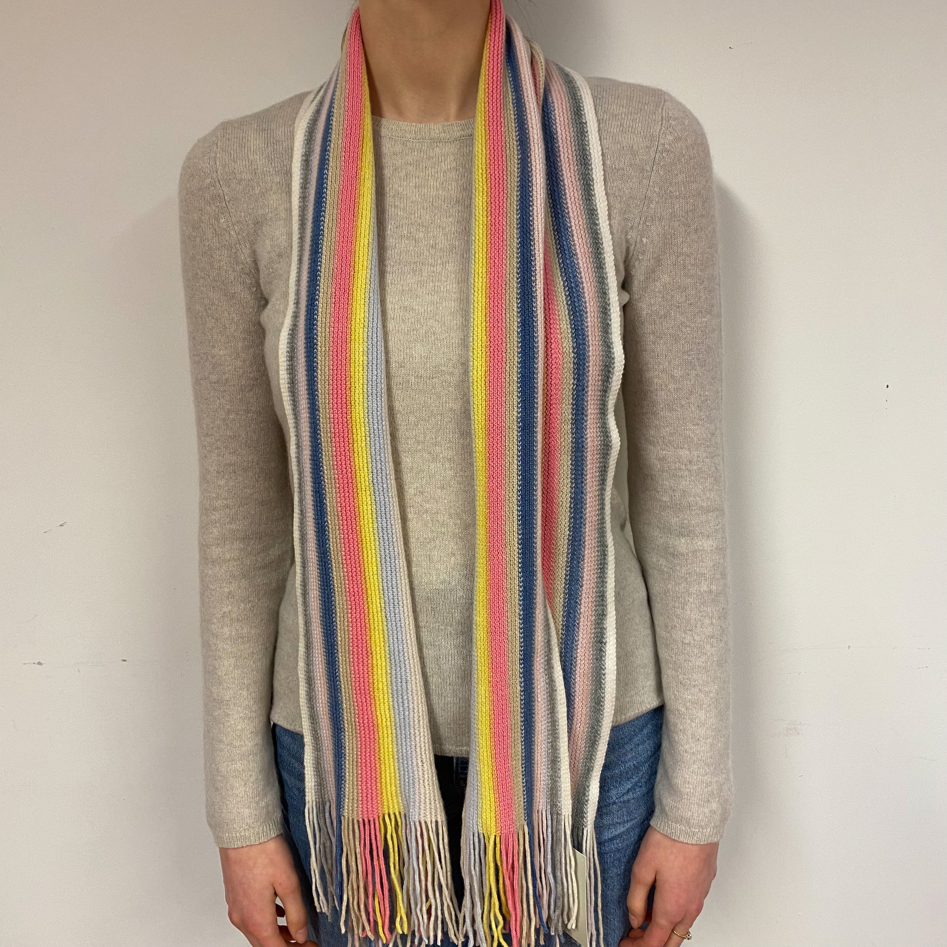 Brand New Multicoloured Striped Scottish Scarf