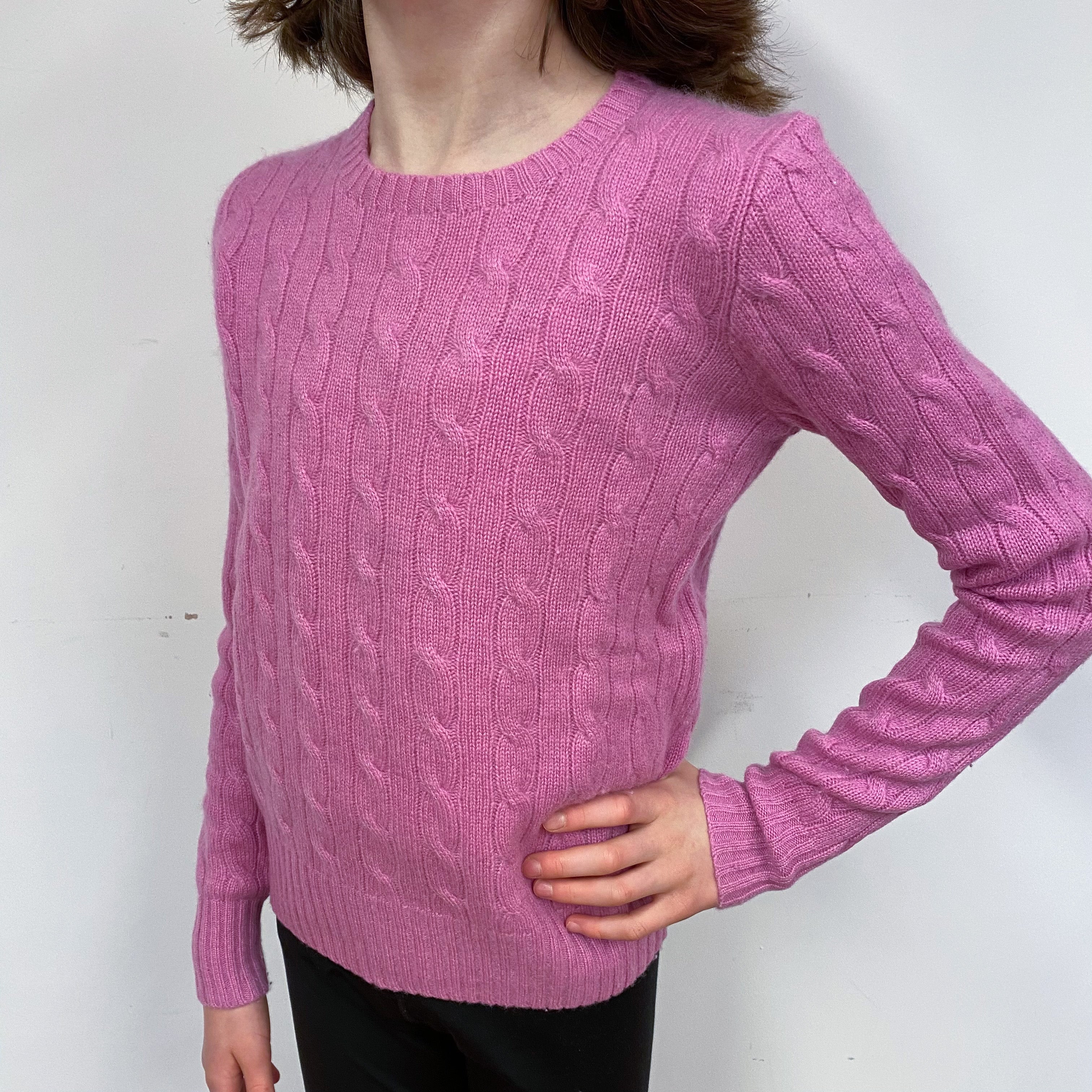 Children’s Ralph Lauren Pink Cashmere Crew Neck Jumper Age 10-12