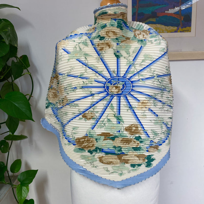 Rare HERMES Designer Pleated Vintage Silk Scarf