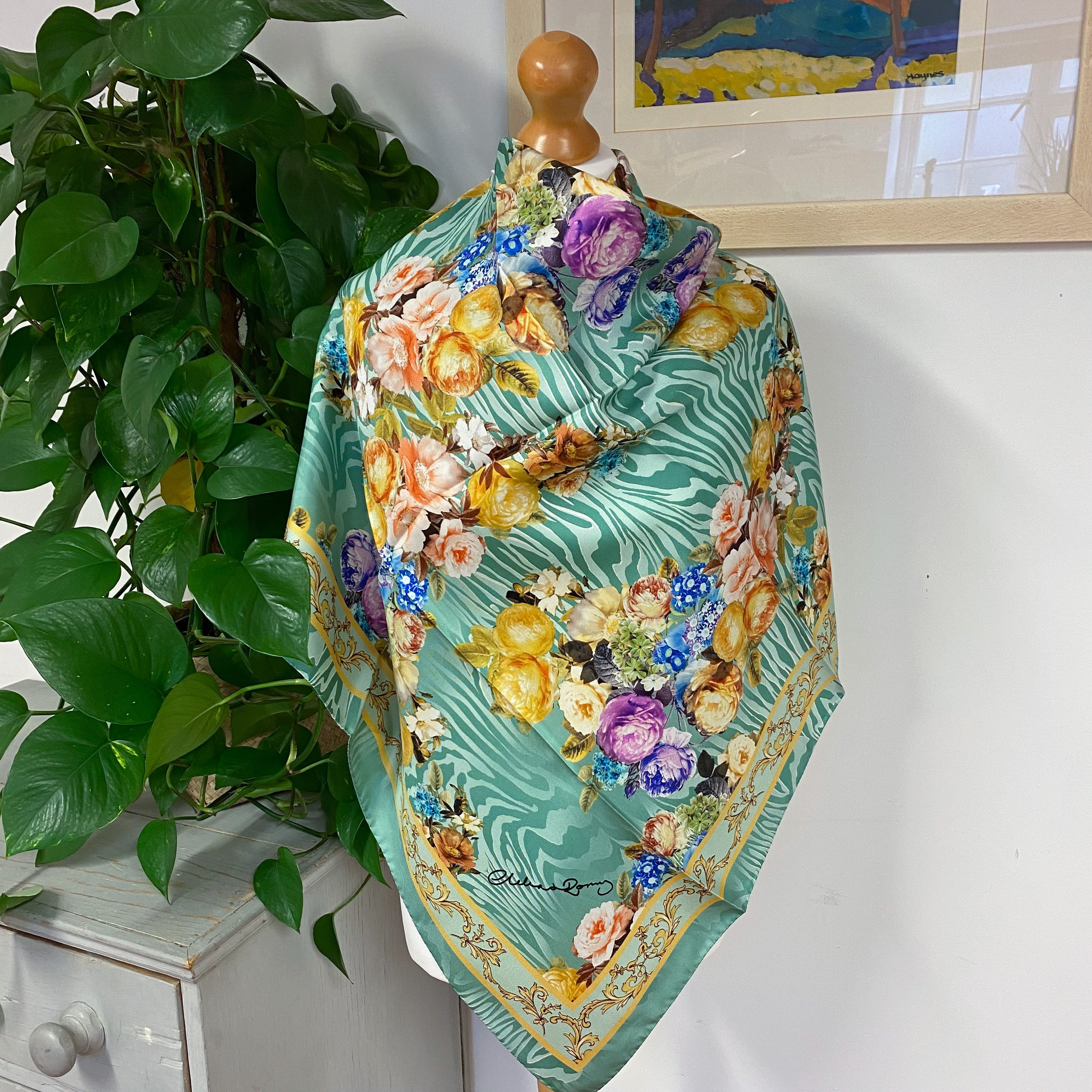 Clelia & Romy Floral Silk Scarf
