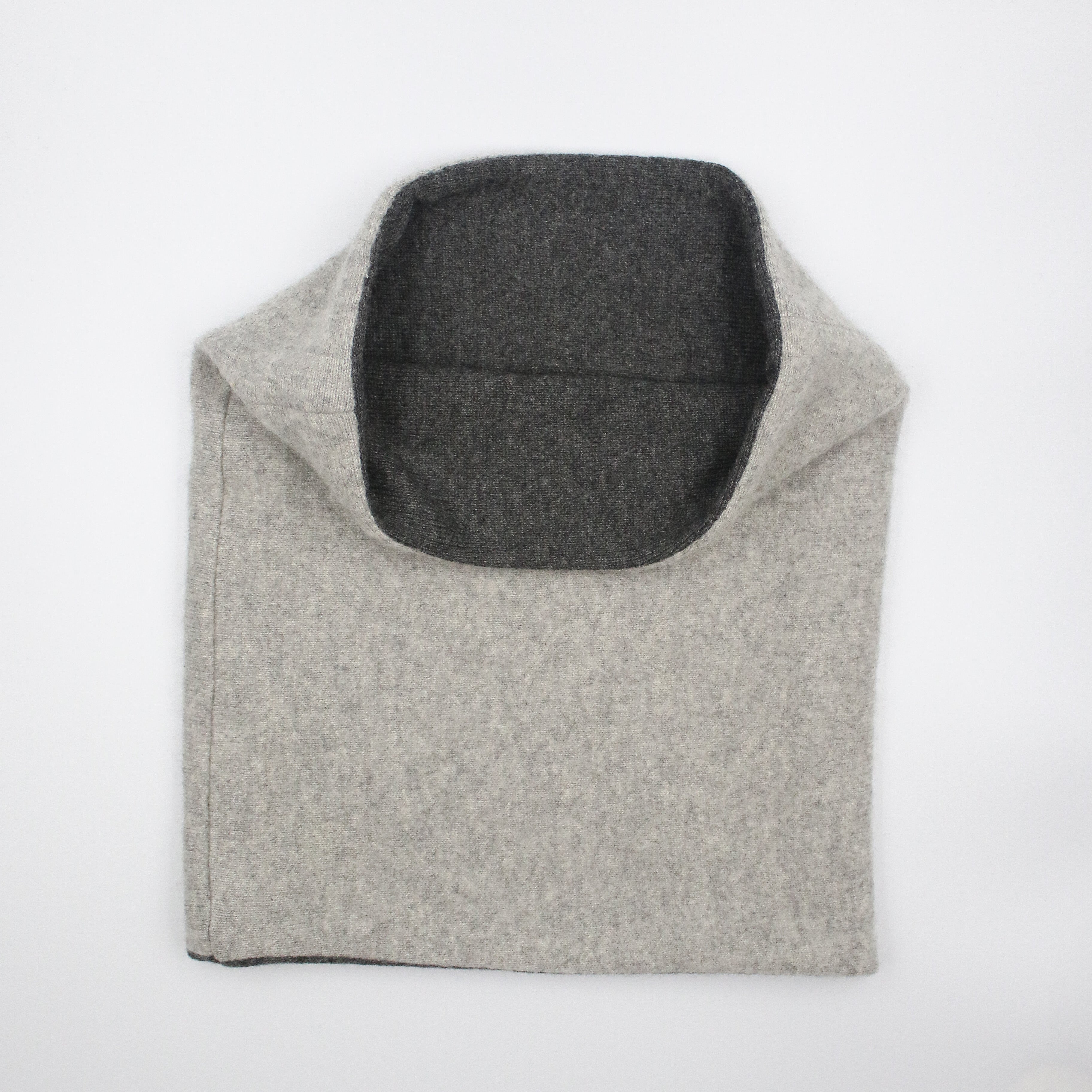 Two Tone Grey Luxury Double Layered Snood