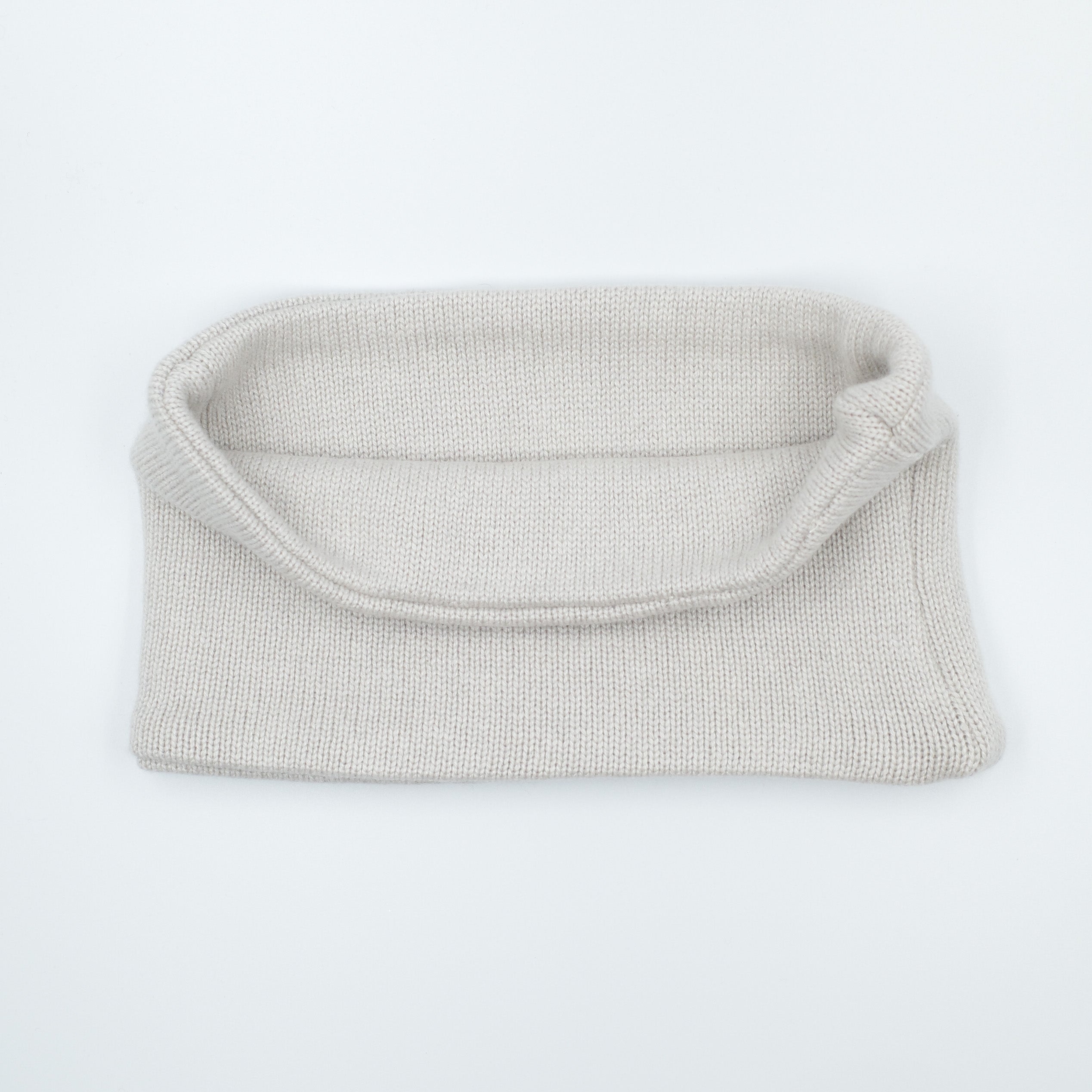 Men’s Stone Beige Heavy Knit Neck Warmer