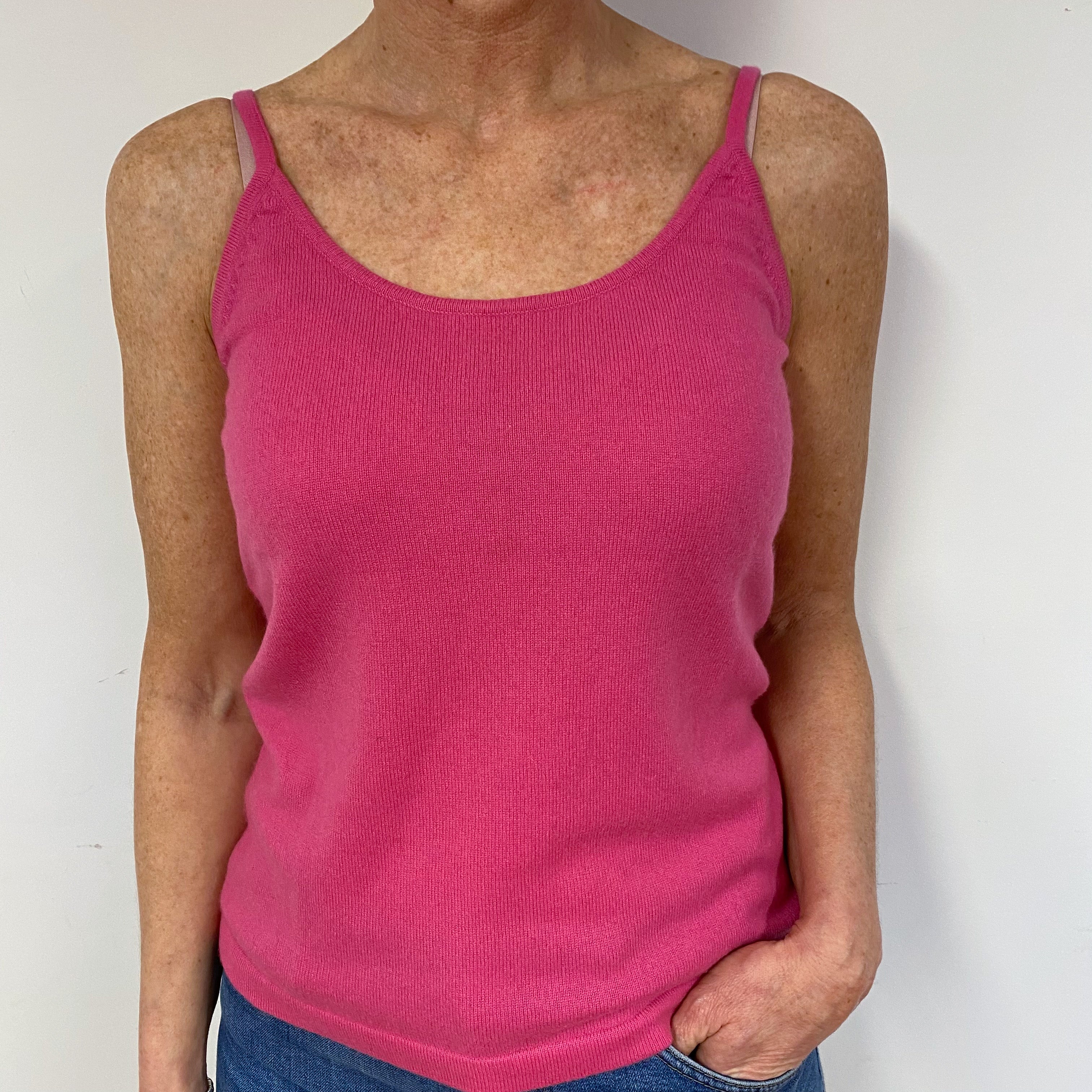 Sweet Pea Pink Cashmere Vest Medium