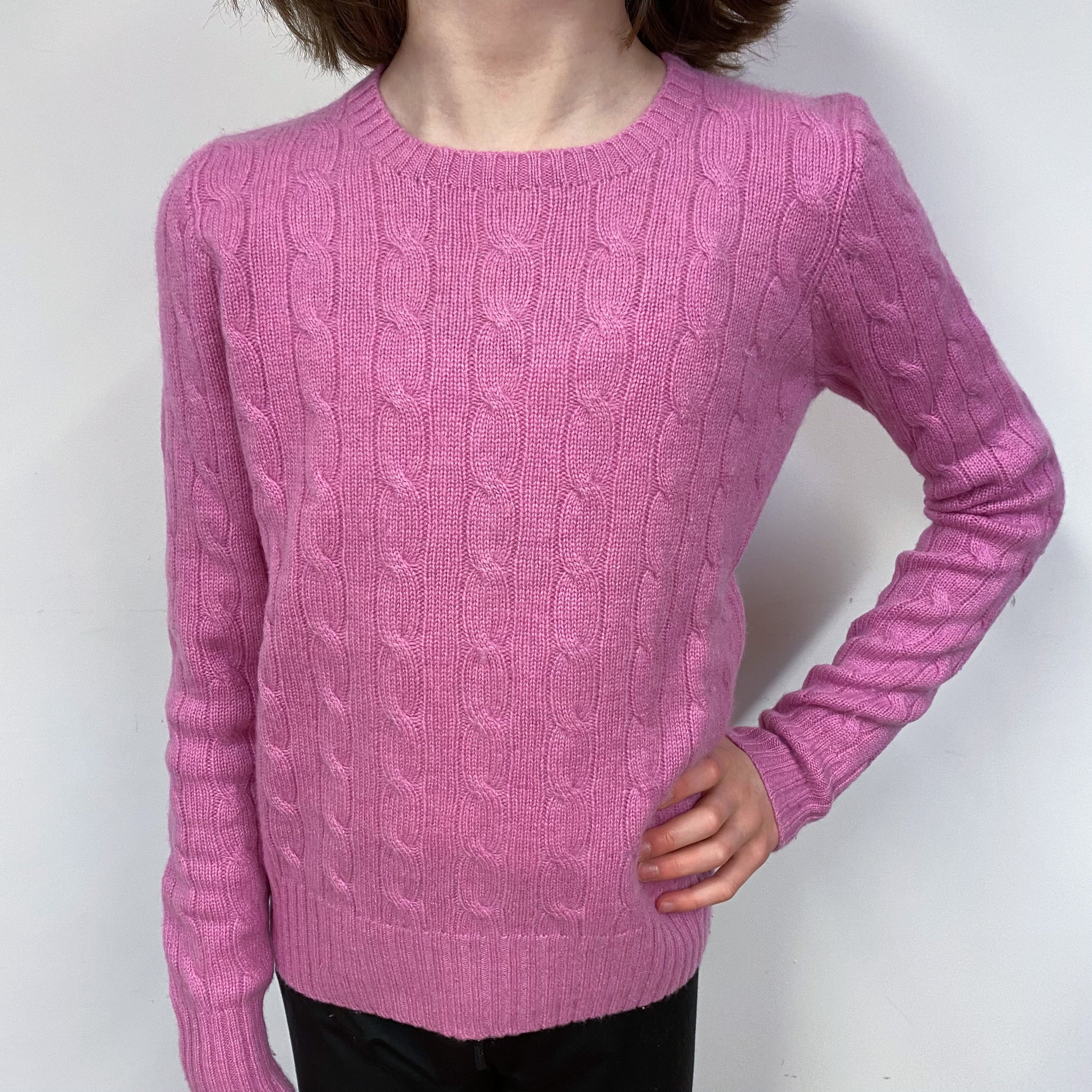 Children’s Ralph Lauren Pink Cashmere Crew Neck Jumper Age 10-12