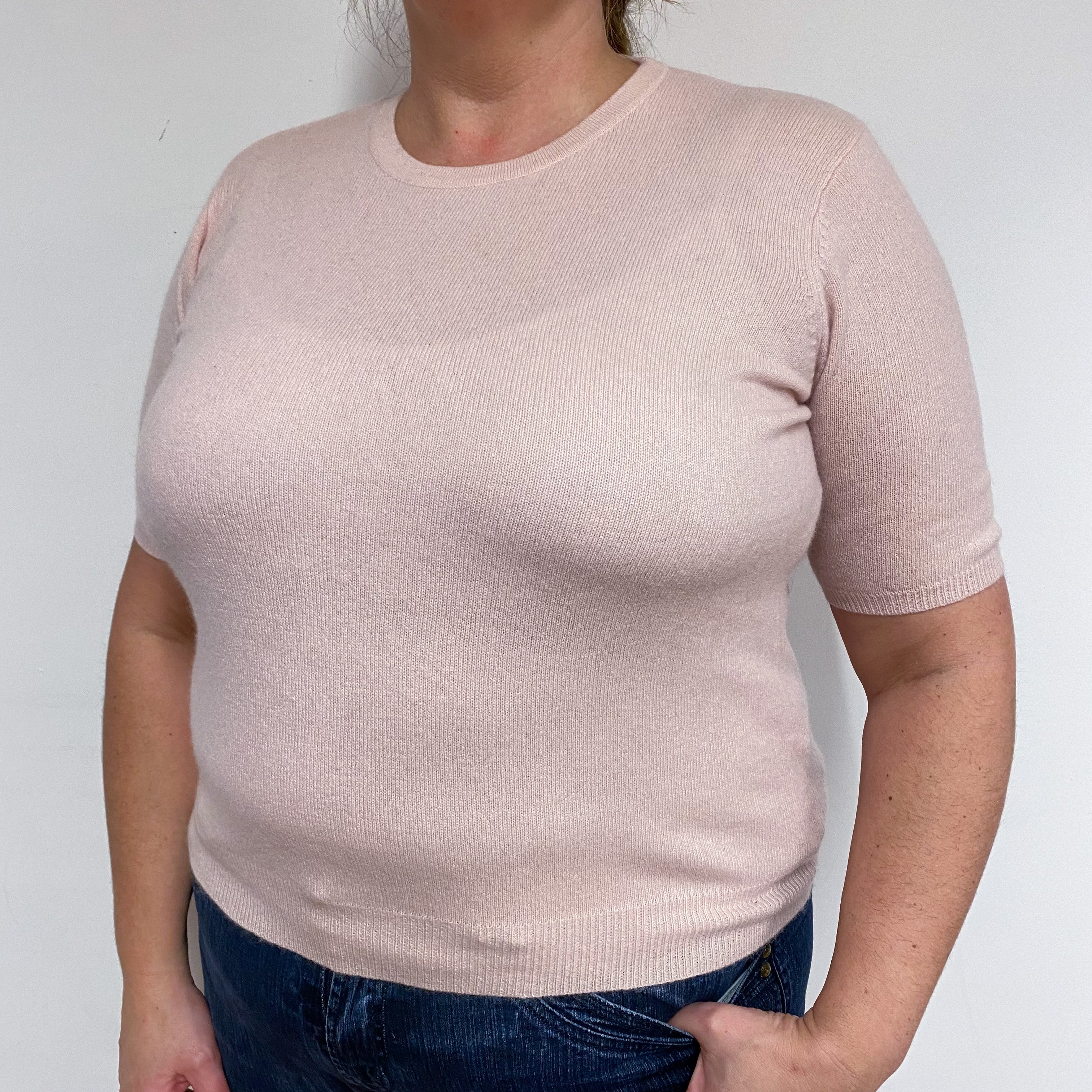 Oyster Pink Crew Neck Tee Extra Large