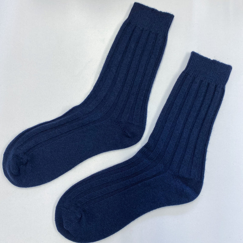 Men’s New Navy Cashmere Bed Socks