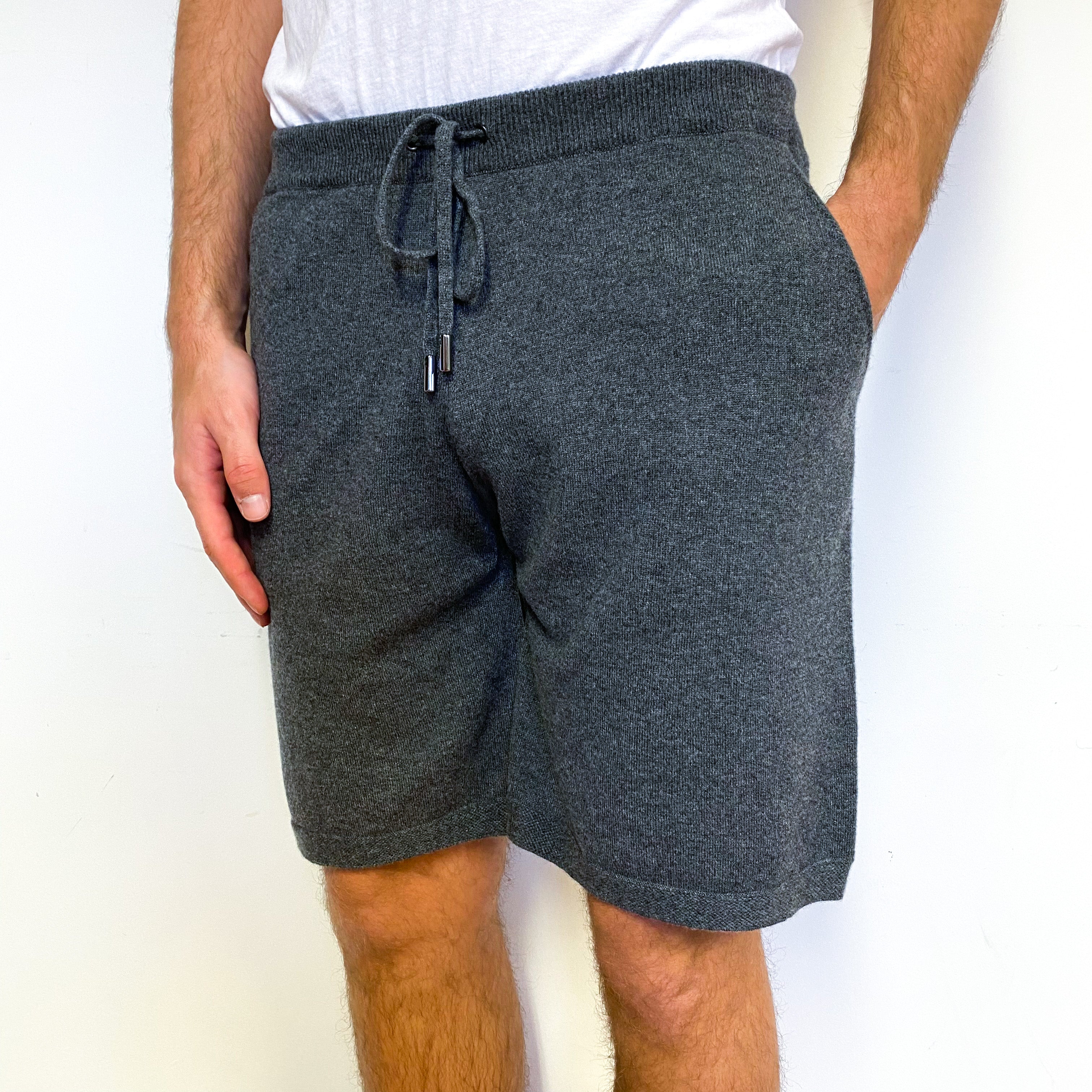 Men’s Brand New Scottish Charcoal Grey Lounge Shorts Small