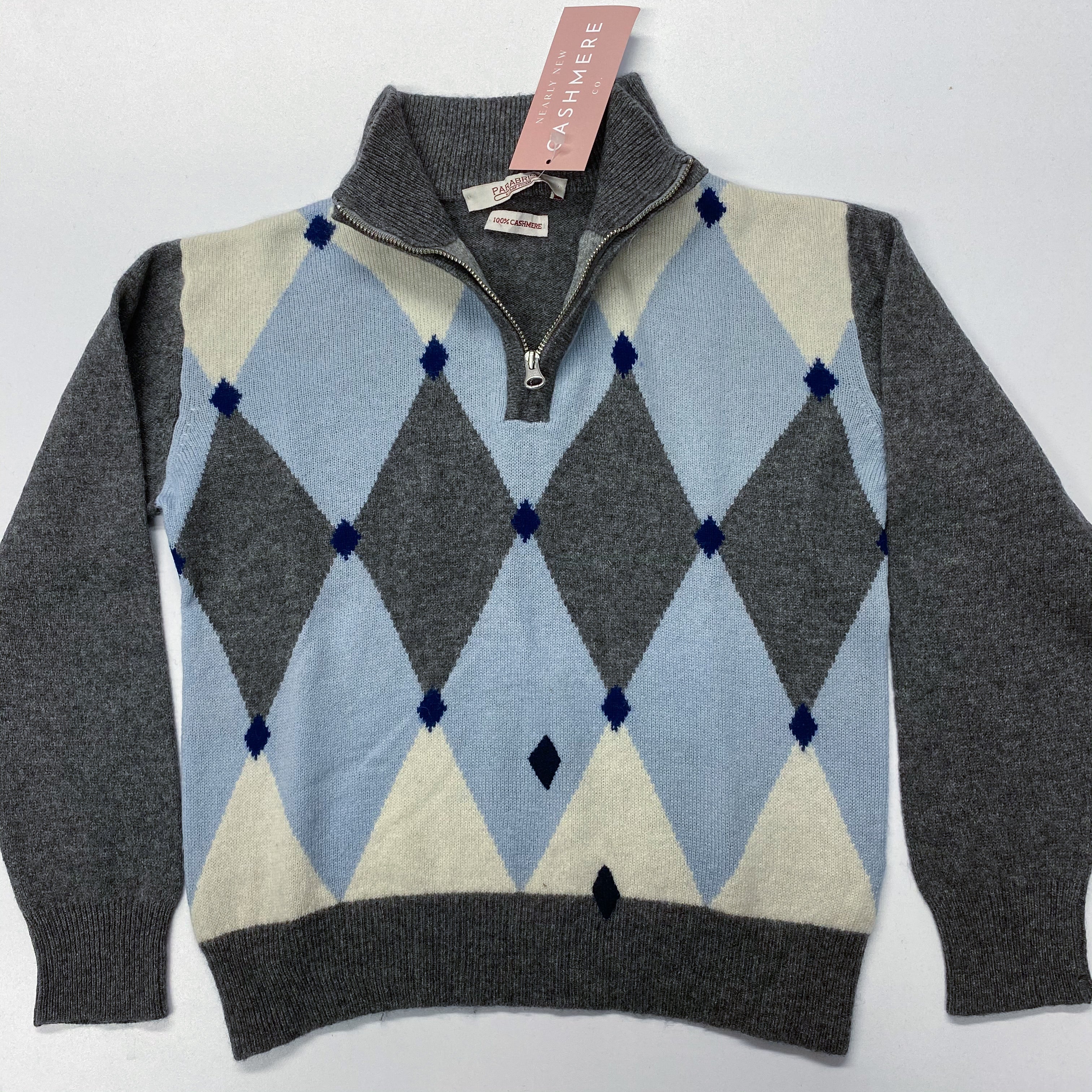 Children’s Diamond Print Quarter Zip Jumper
