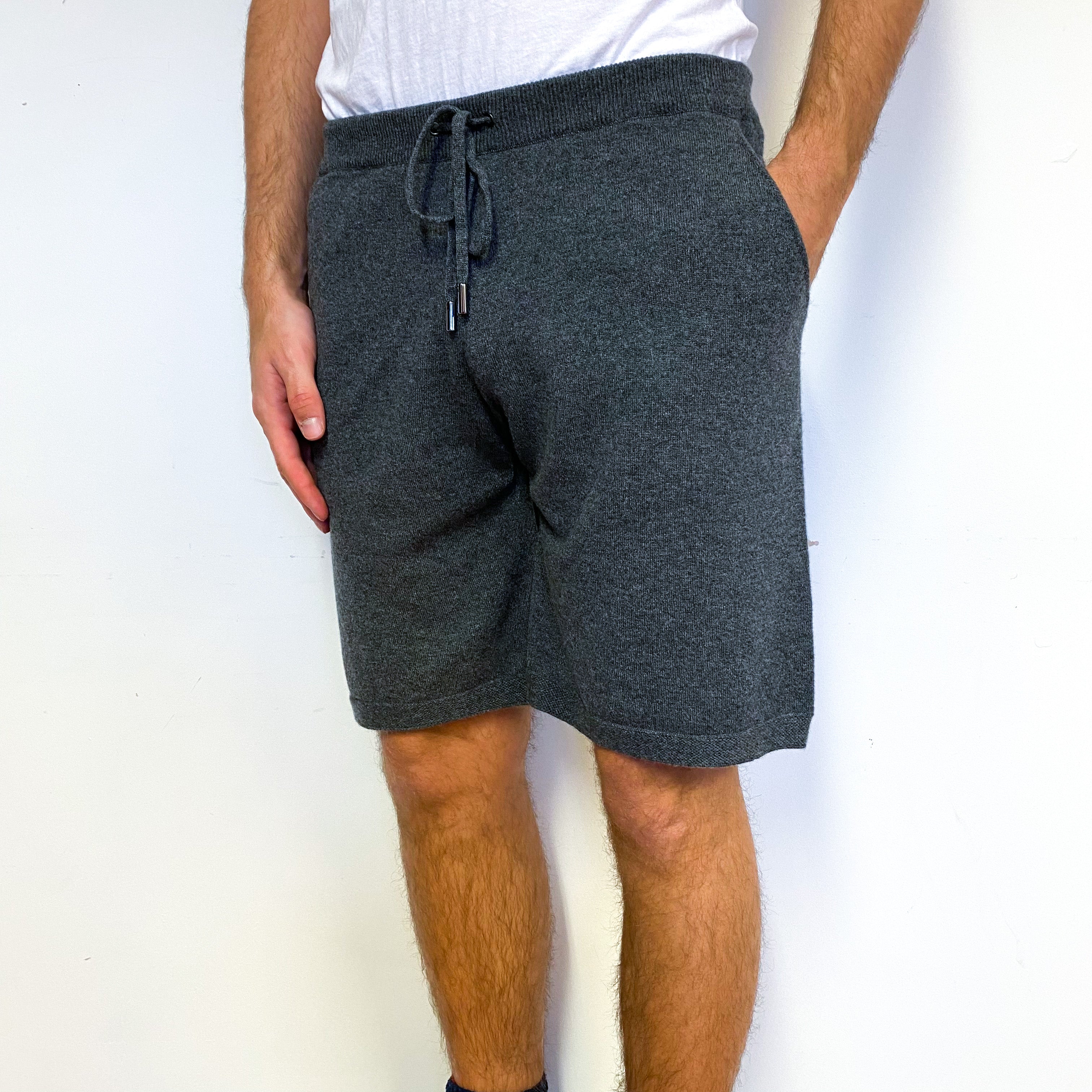 Men’s Brand New Scottish Charcoal Grey Lounge Shorts Small