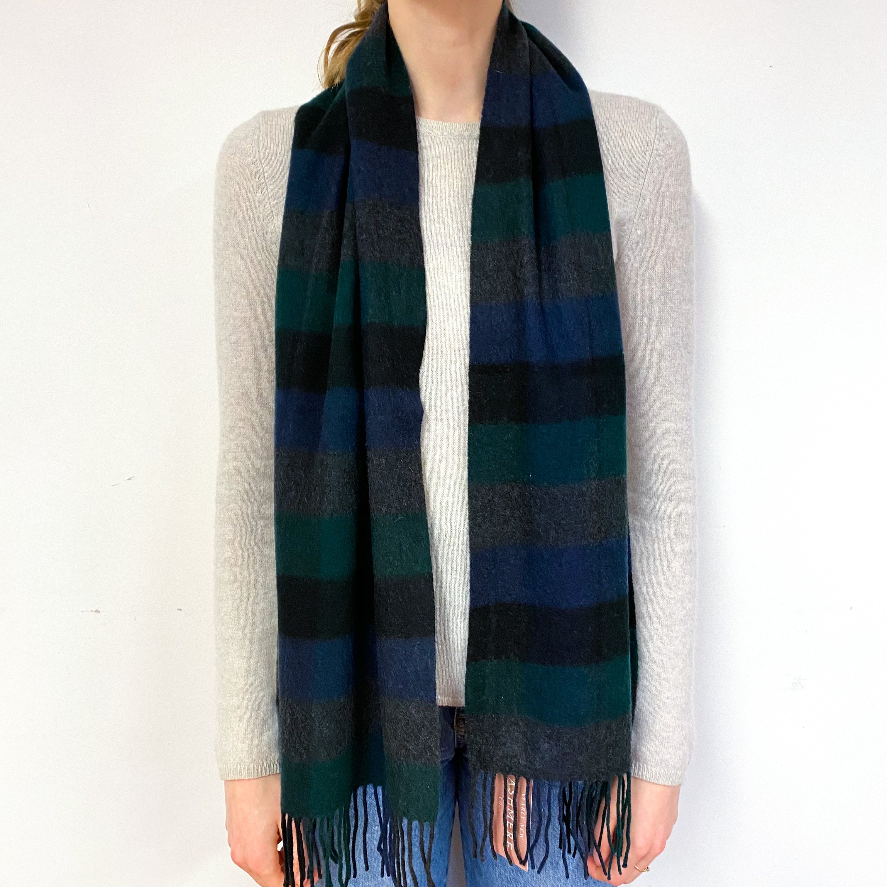 Tartan Fringed Woven Scarf