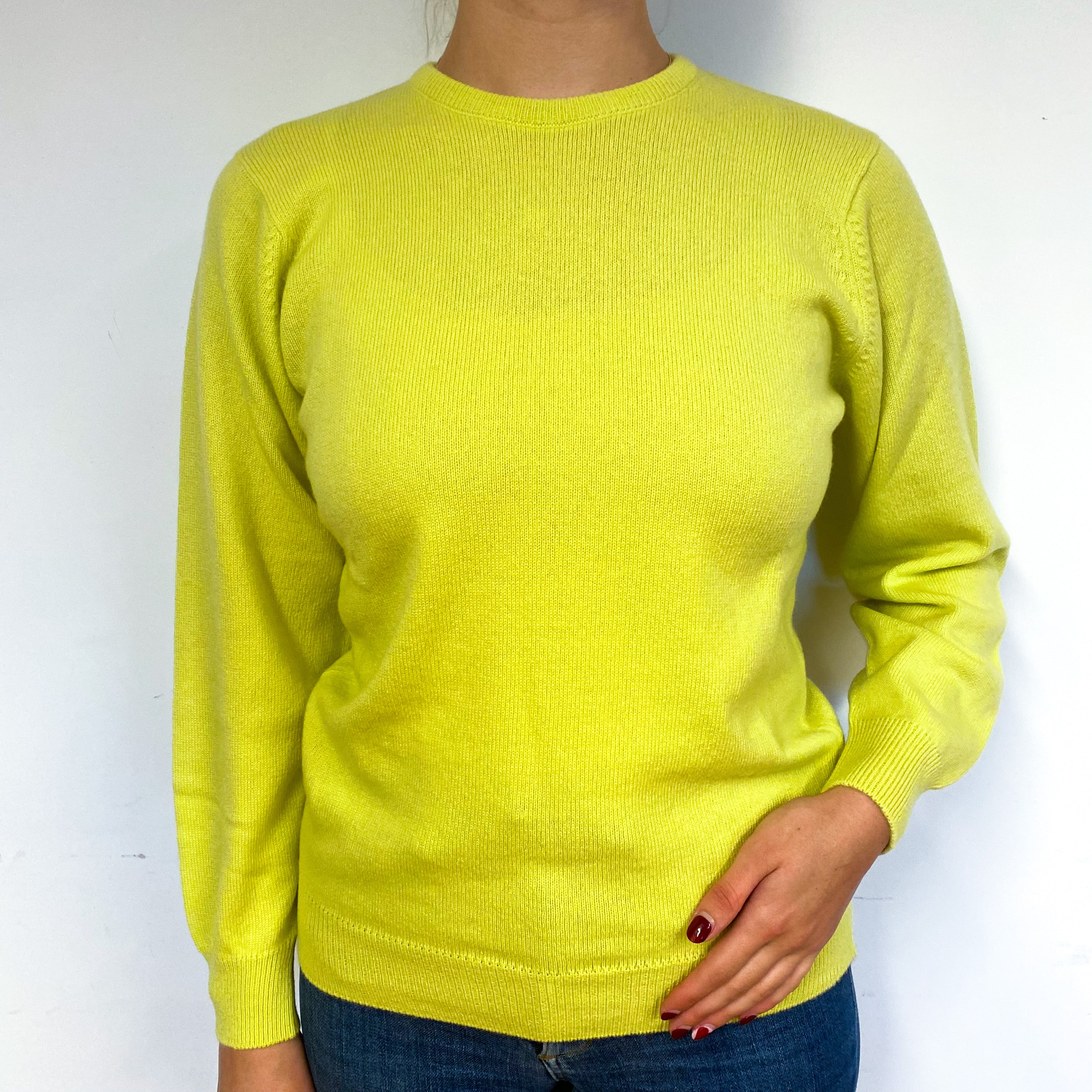 Brand New Scottish Acid Yellow Crew Neck Jumper Medium and Small