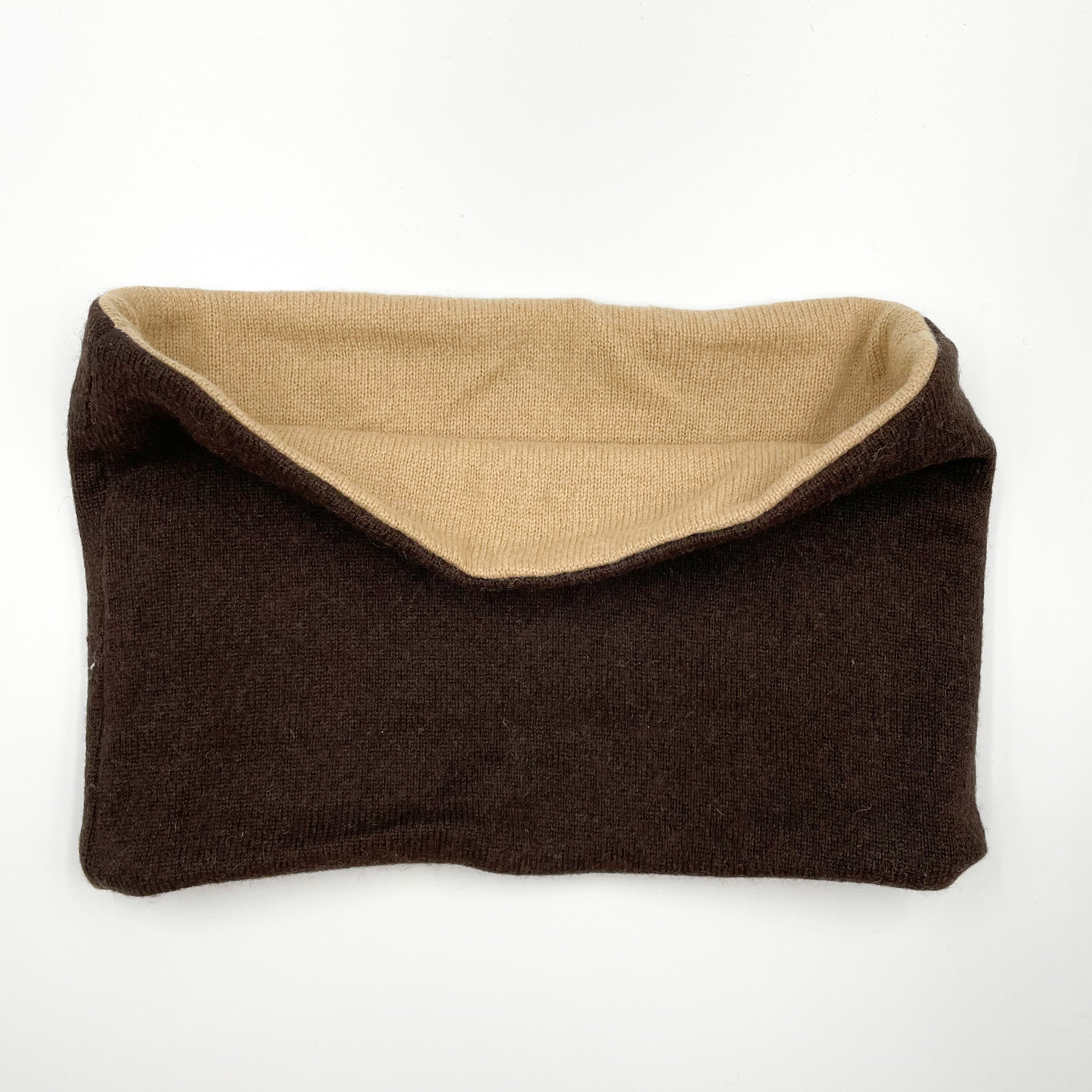 Chocolate and Camel Neck Warmer