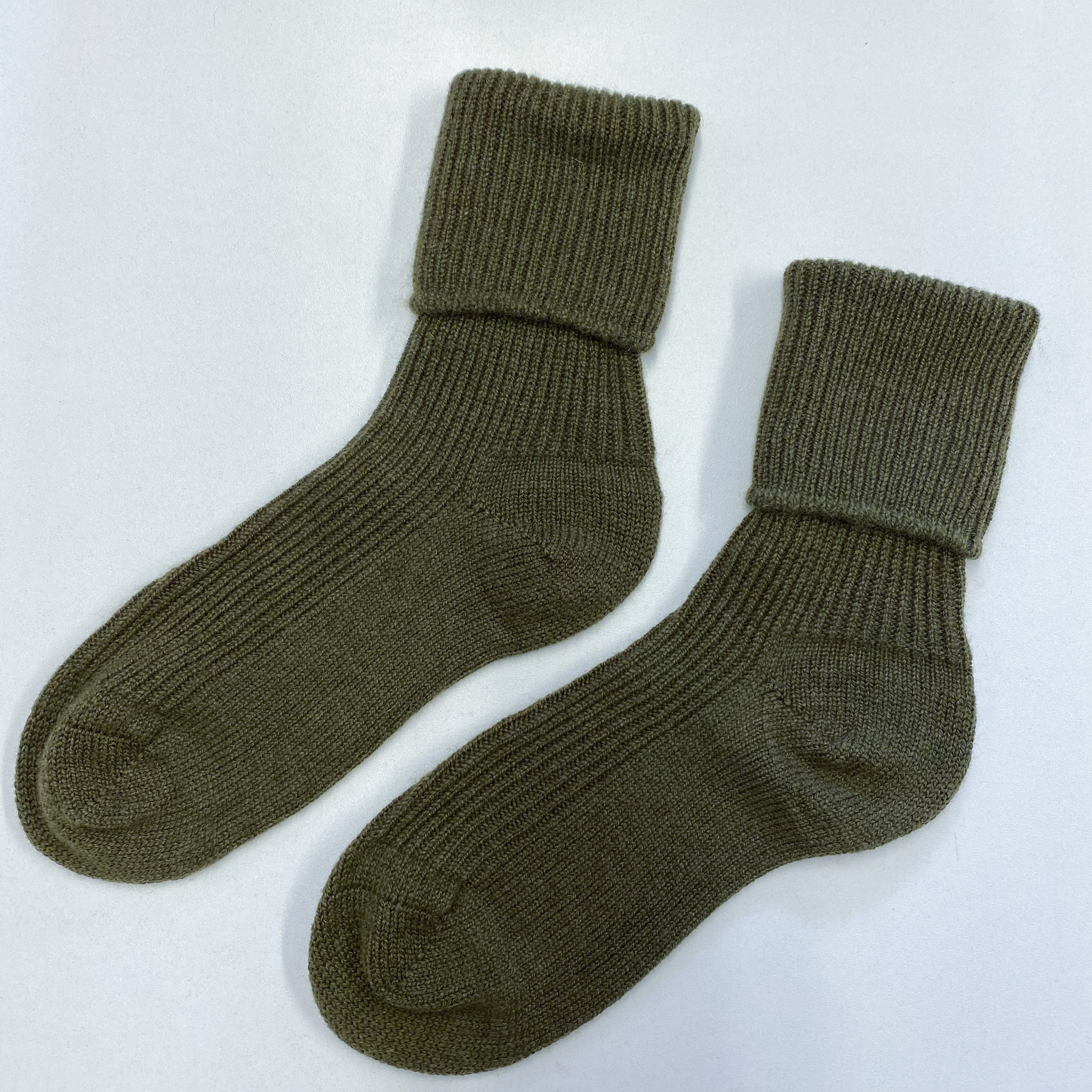 Khaki Ladies Cashmere Bed Socks