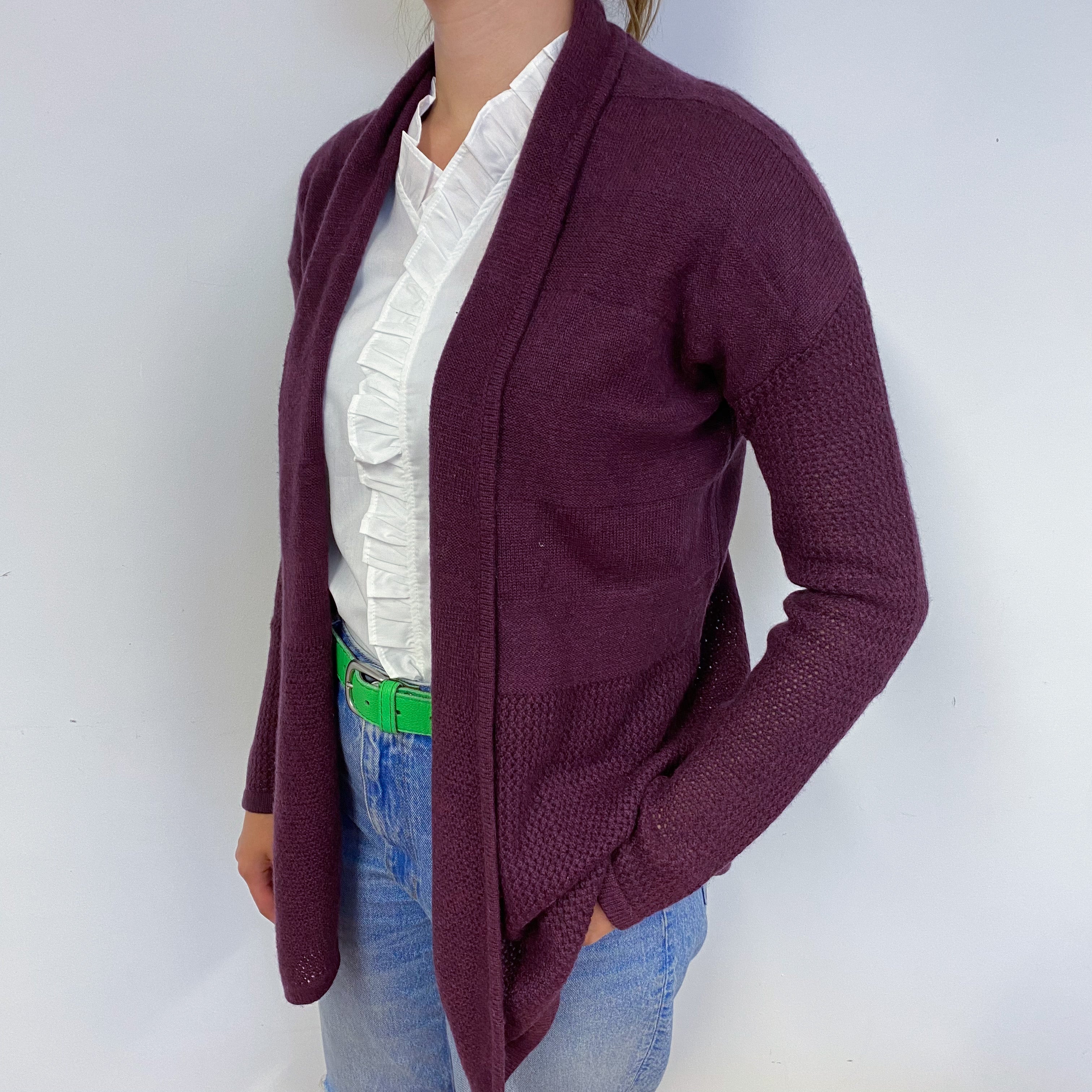 Mulberry Purple Edge to Edge Cardigan Small