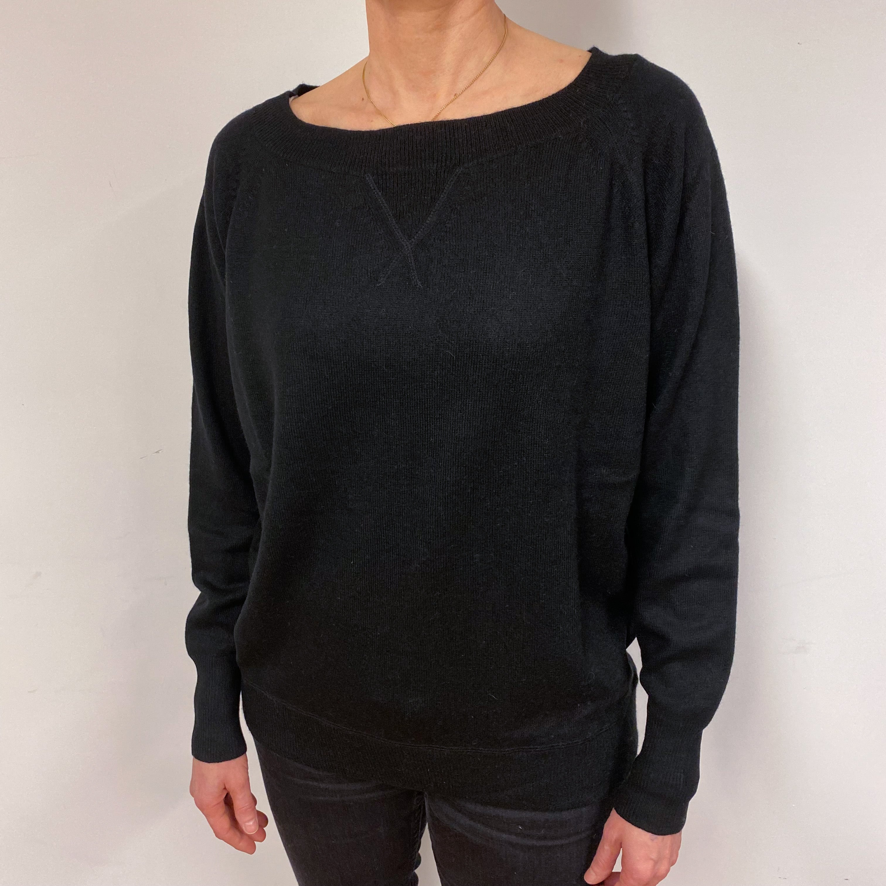 Black Crew Neck Jumper Small