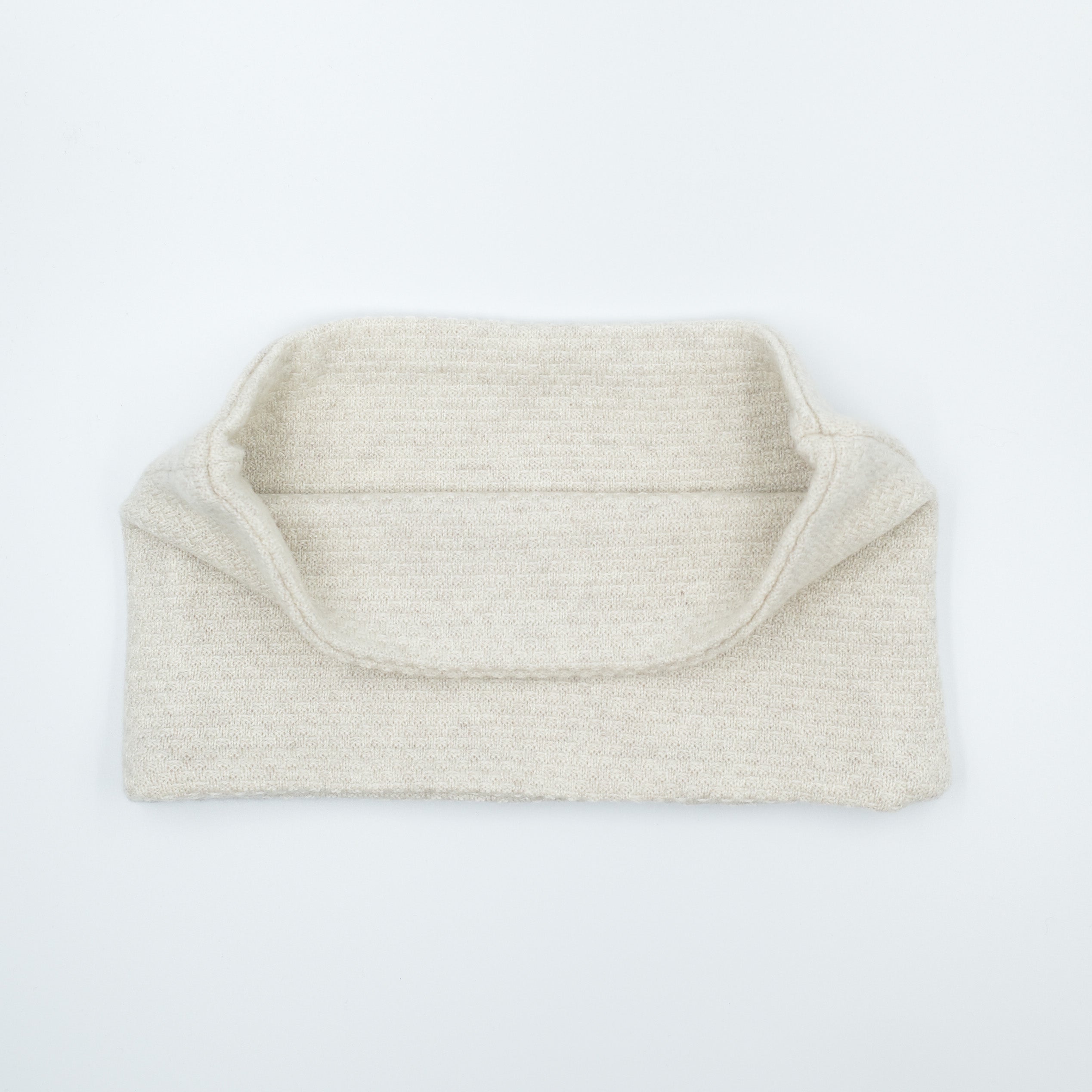 Textured Knit Cream Neck Warmer