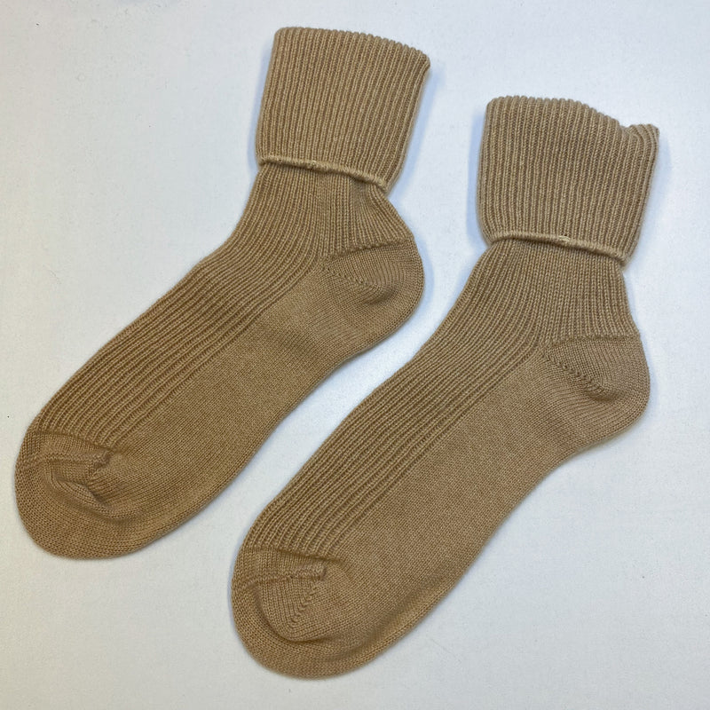 Caramel Ladies Cashmere Bed Socks
